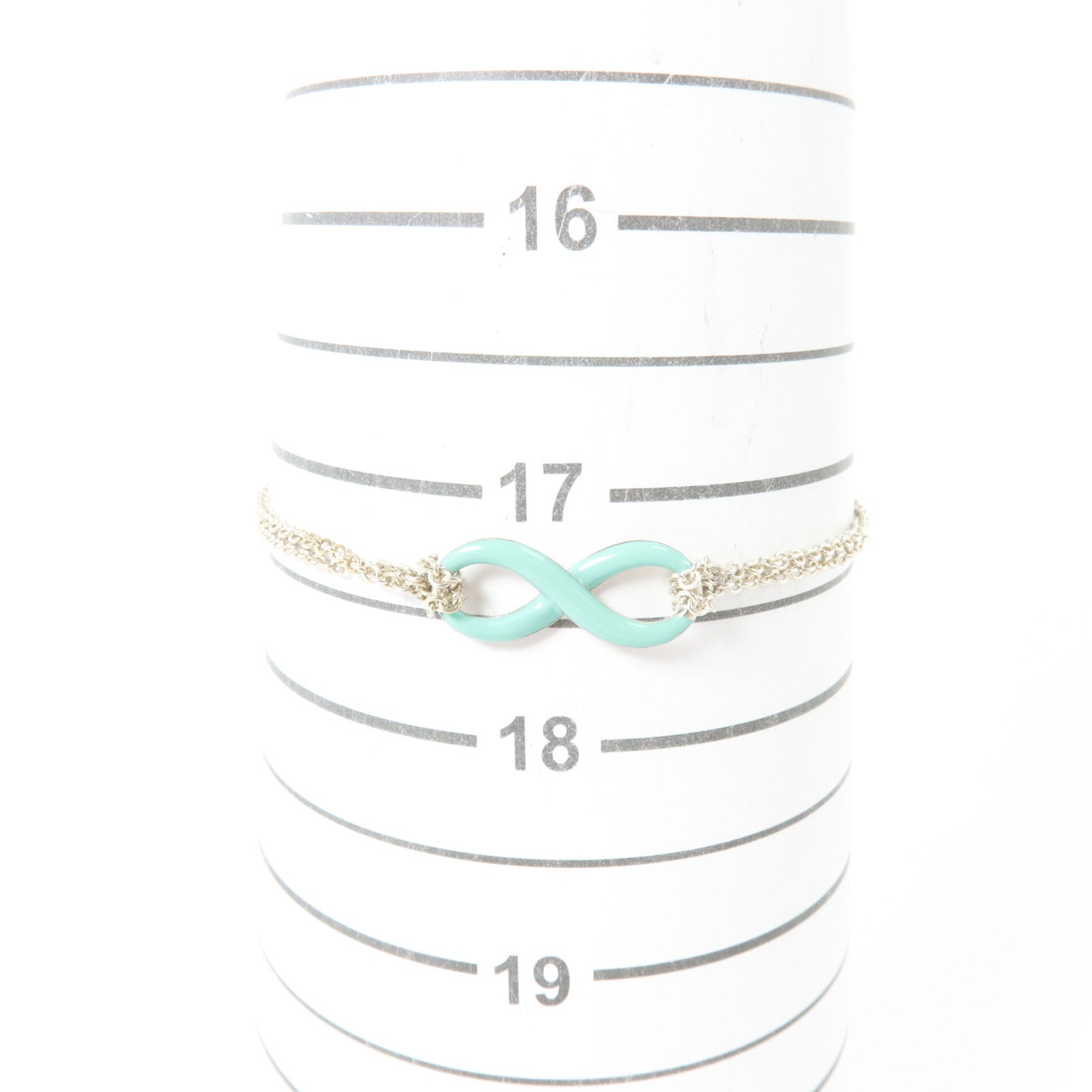 TIFFANY＆CO 925純銀/琺瑯Infinity Bracelet手鏈