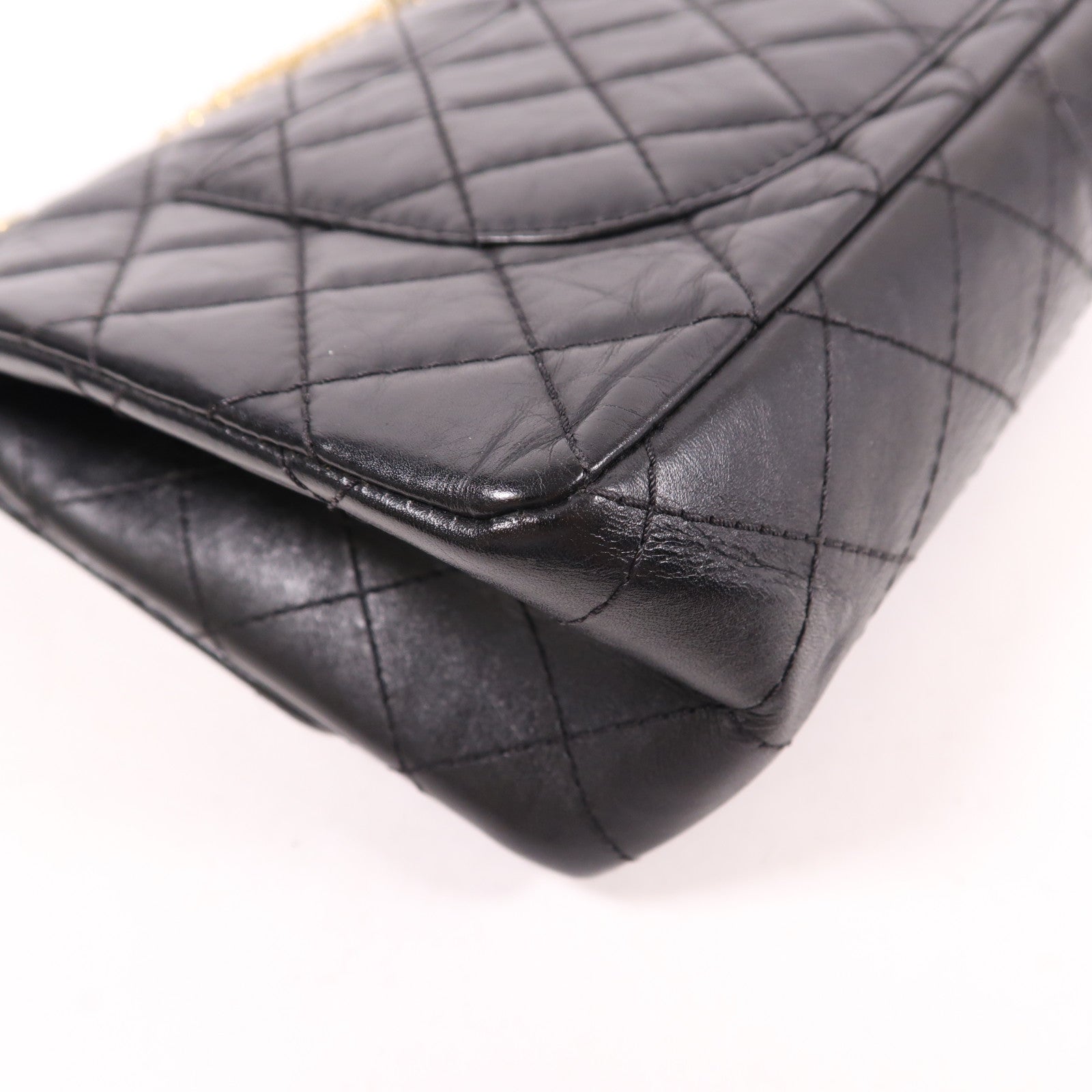 CHANEL 牛皮皮革2.55 Medium金扣鏈帶肩背袋