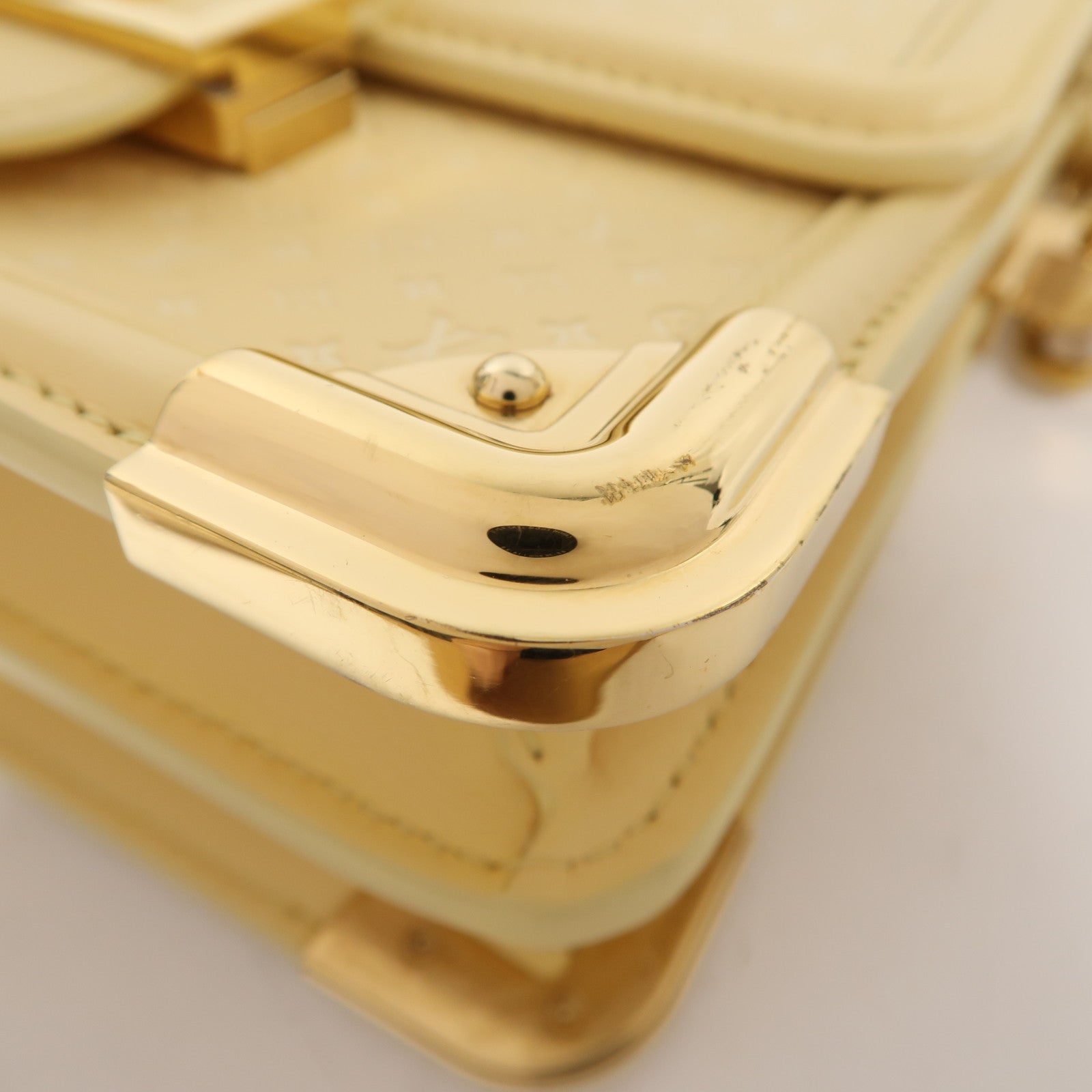 LOUIS VUITTON (PRICE DOWN) LV GHW Mini Dauphine Shoulder Bag M22597 Calfskin Leather Yellow