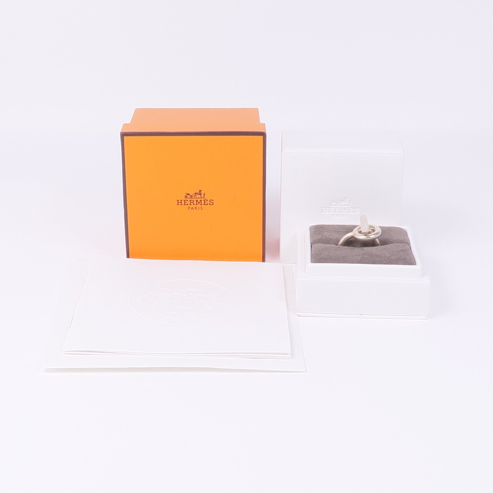 HERMES 【激減優惠】925純銀Echappee Ring戒指Hermes#54/US#7