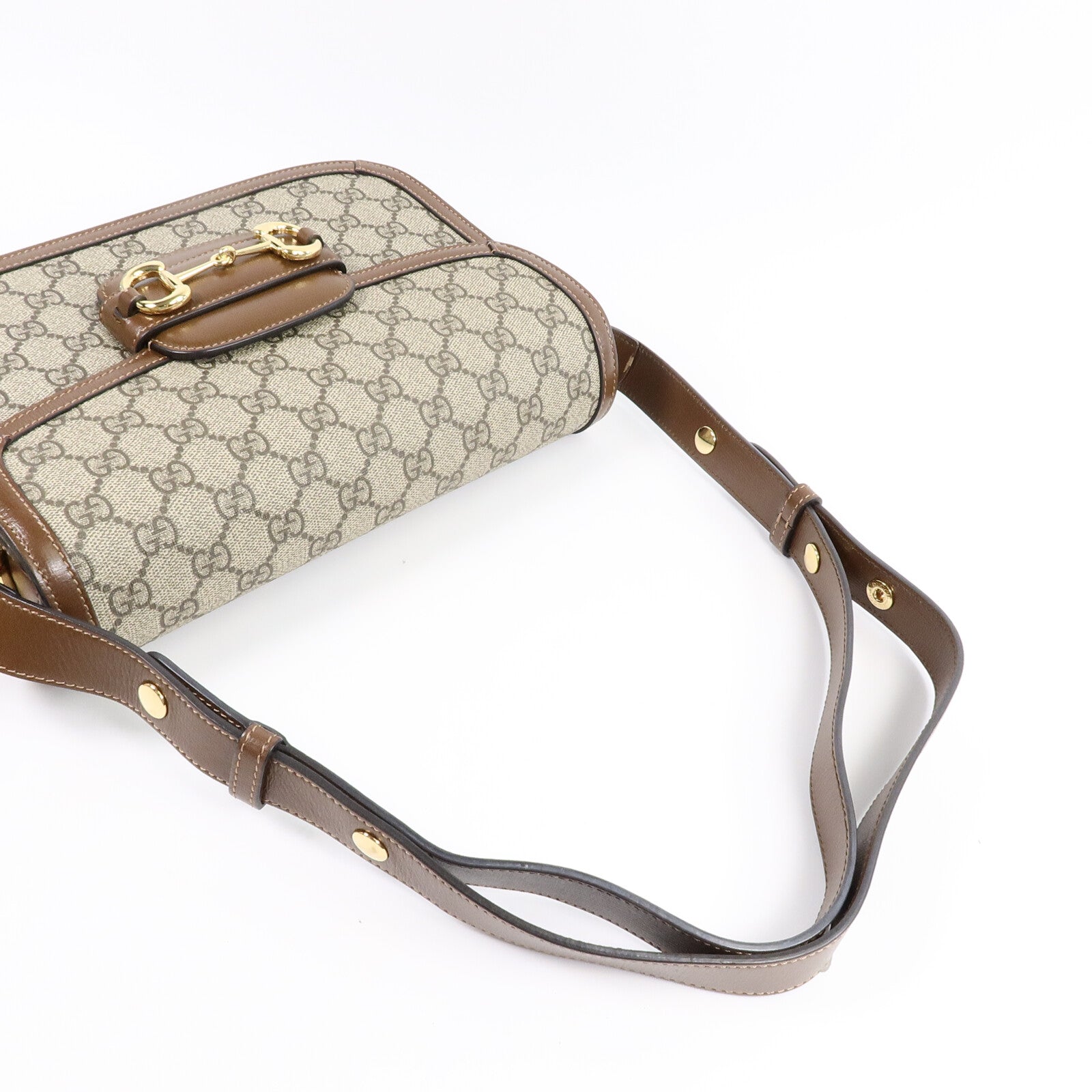 GUCCI 塗層帆布Horsebit 1955 MM肩背袋