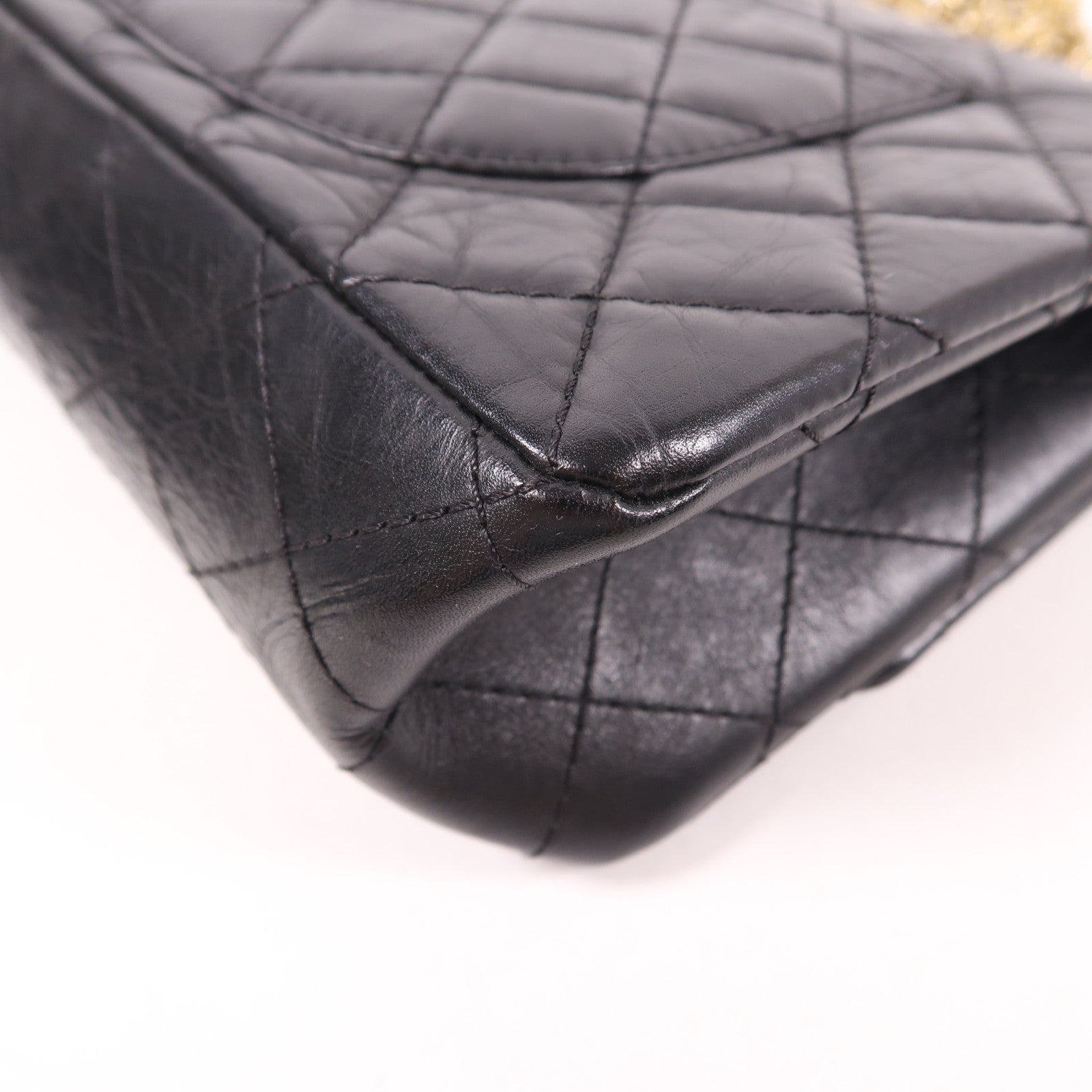 CHANEL 牛皮皮革2.55 Medium金扣鏈帶肩背袋