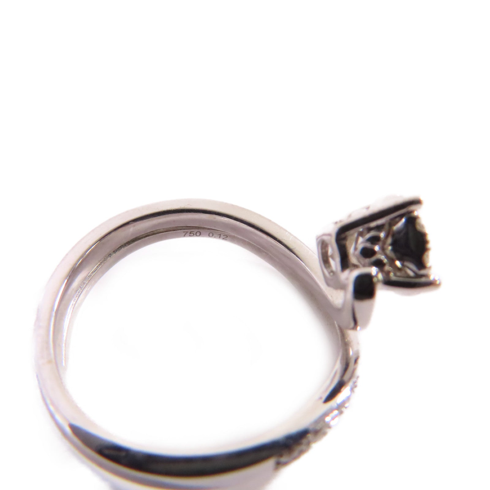 JEWELRY 18K白金/0.12ct鑽石Diamond Ring戒指US#4.75