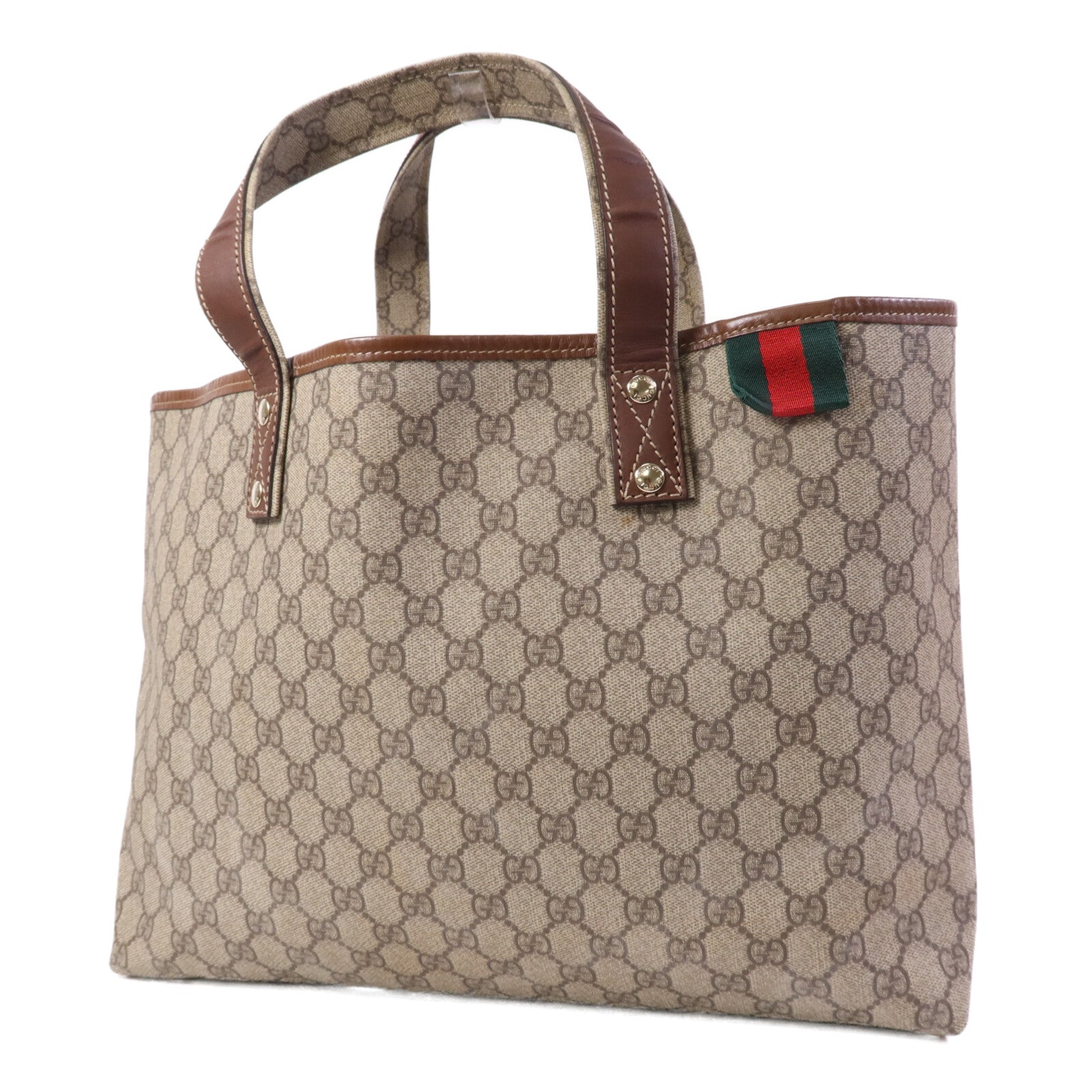 GUCCI 塗層帆布Tote Bag金扣手挽袋