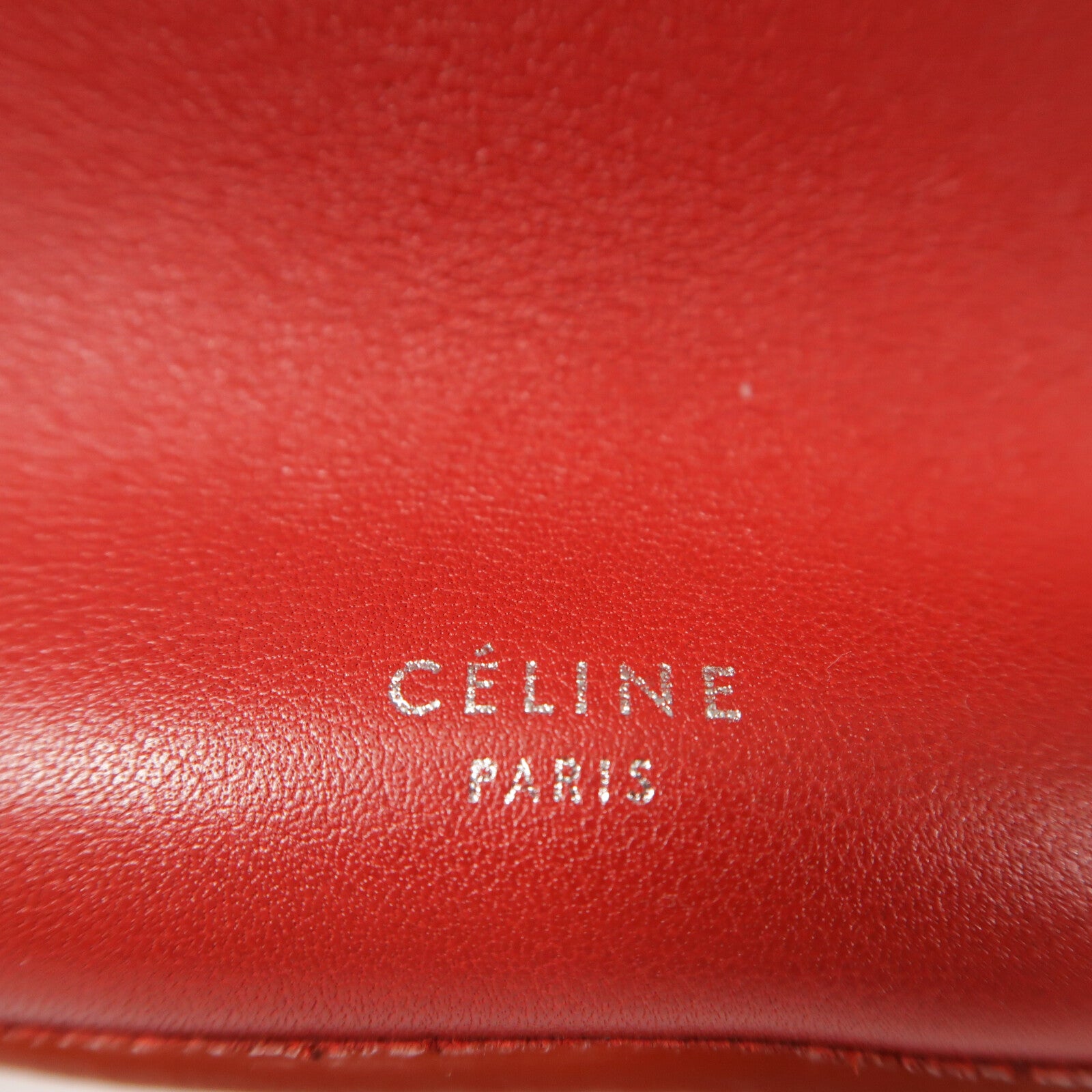 CELINE 牛皮皮革Big Bag Bucket銀扣肩背袋