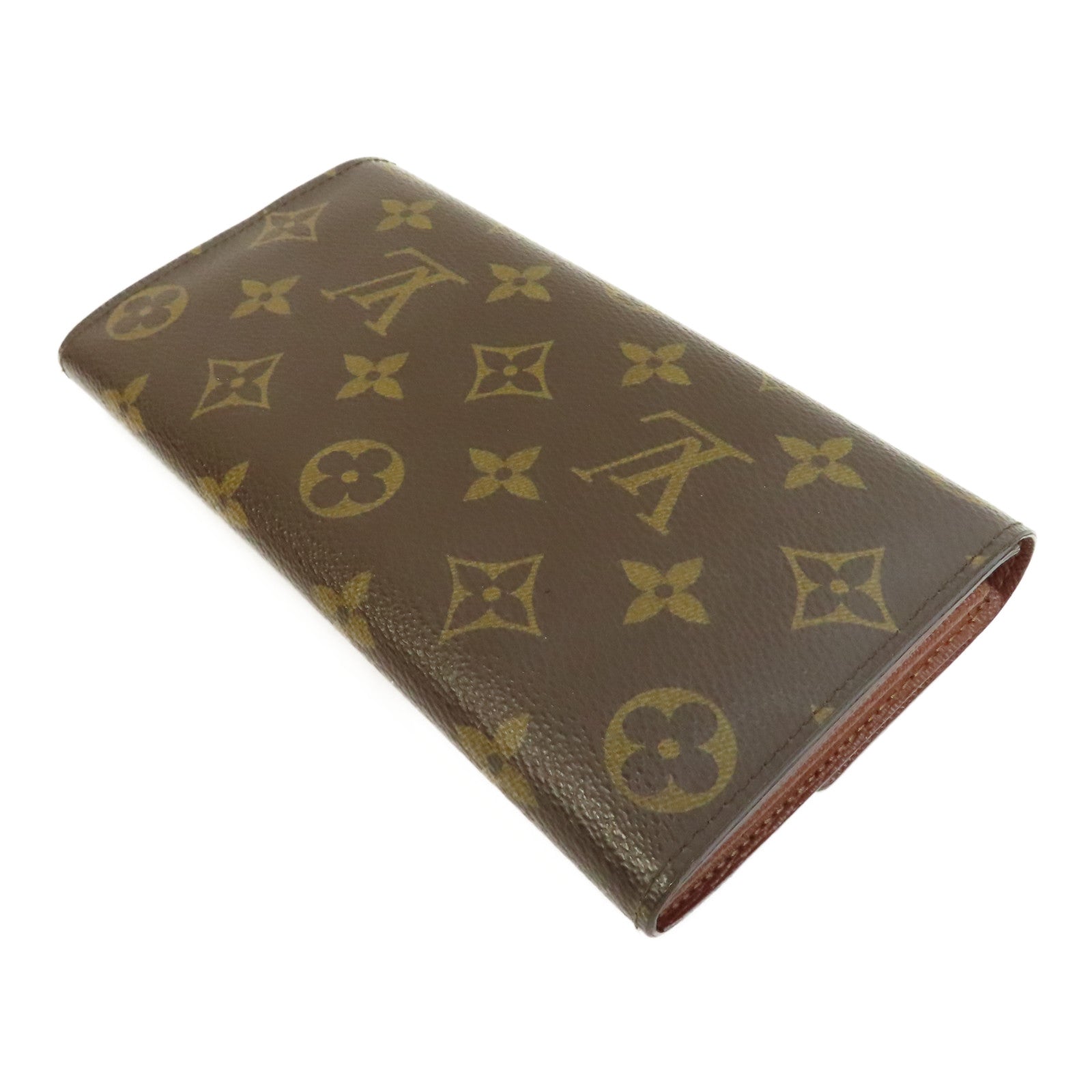 LOUIS VUITTON Monogram Sarah Long Wallet金扣長錢包啡色