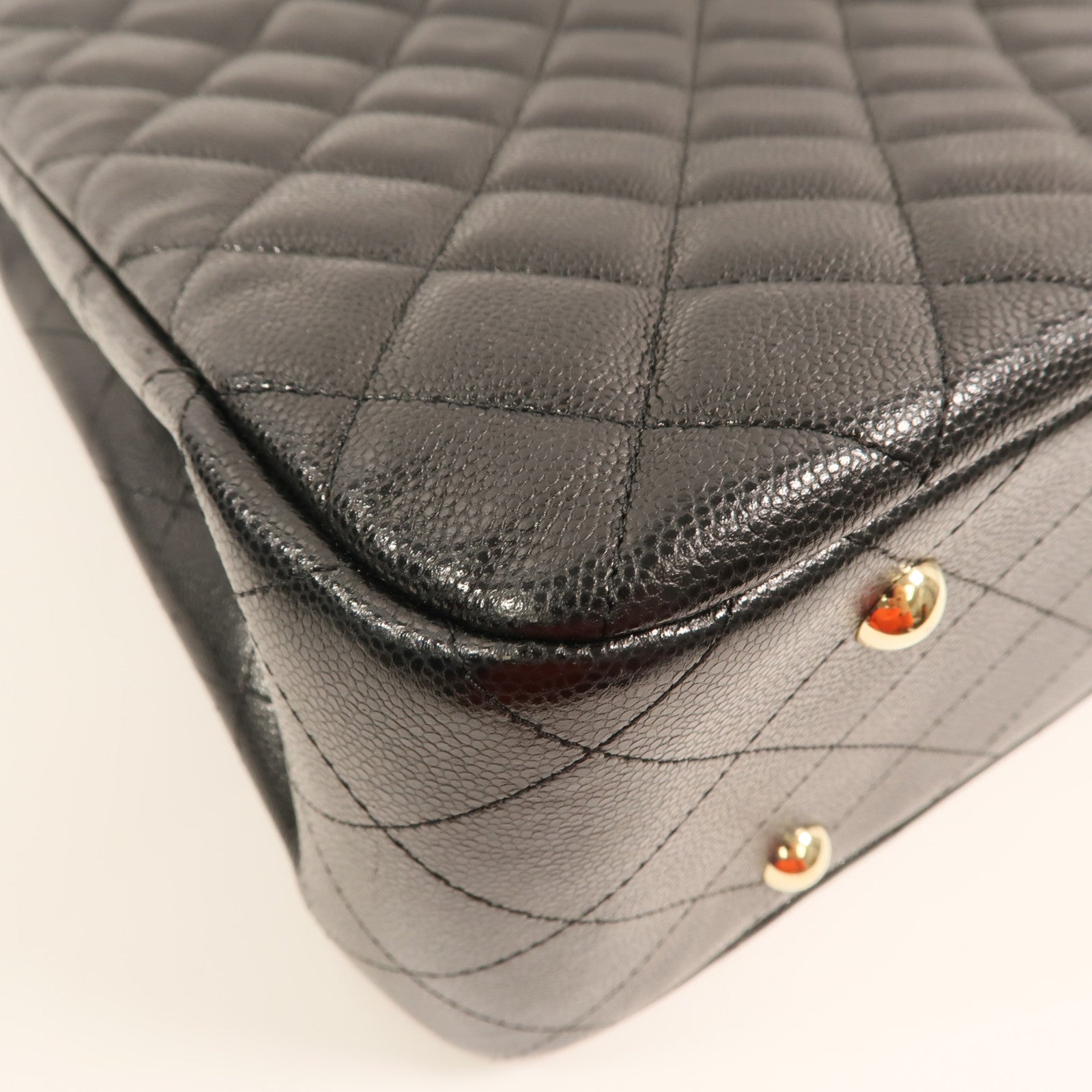 CHANEL 牛皮皮革Shoulder Bag金扣鏈帶肩背袋