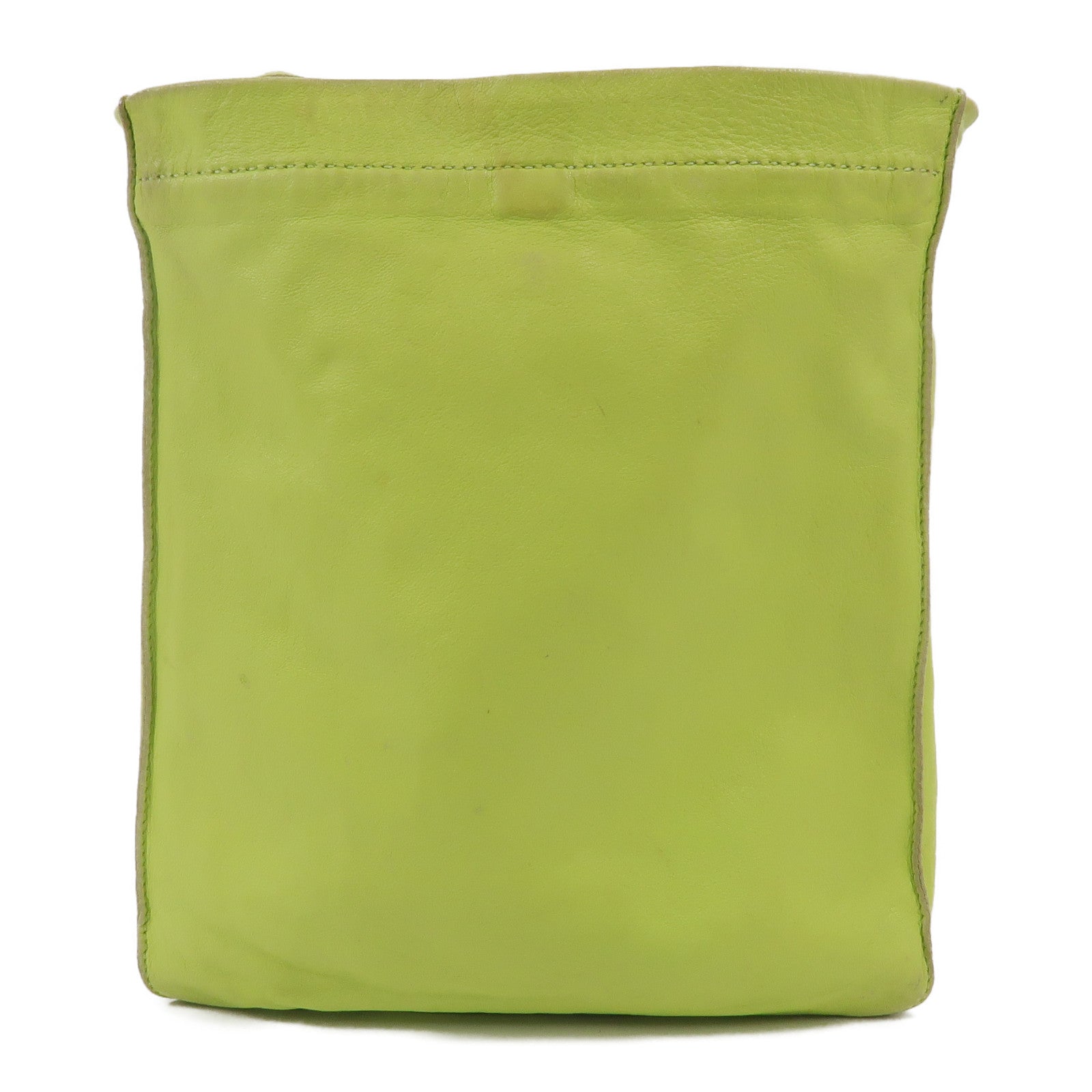 HERMES Milo皮革Clou De Selle肩背袋Kiwi