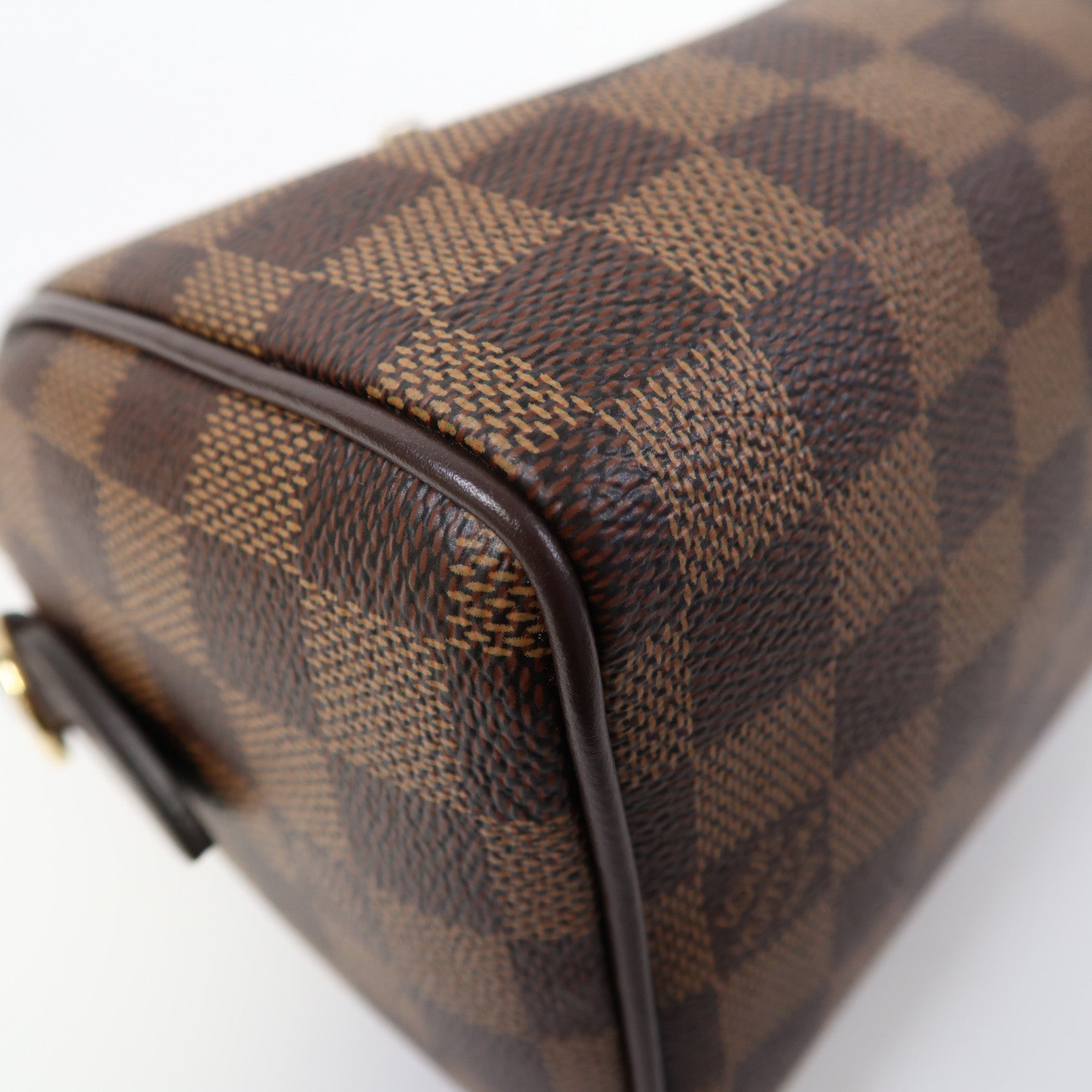 LOUIS VUITTON Damier Ebene Speedy 20金扣手挽肩背兩用袋啡色