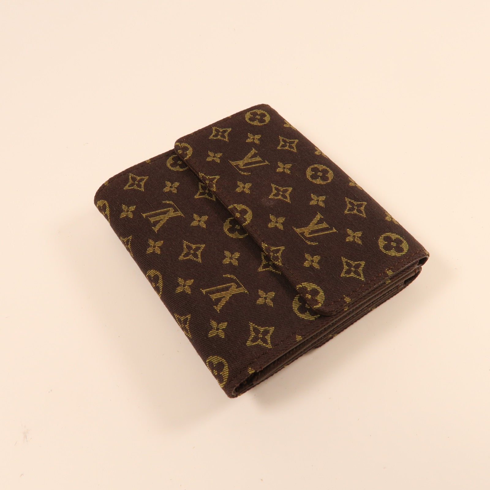 LOUIS VUITTON 帆布Wallet金扣錢包啡色