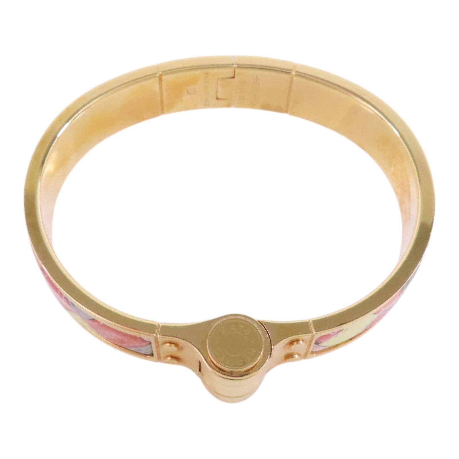 HERMES 金屬/琺瑯Hinged Bracelet金扣手鐲