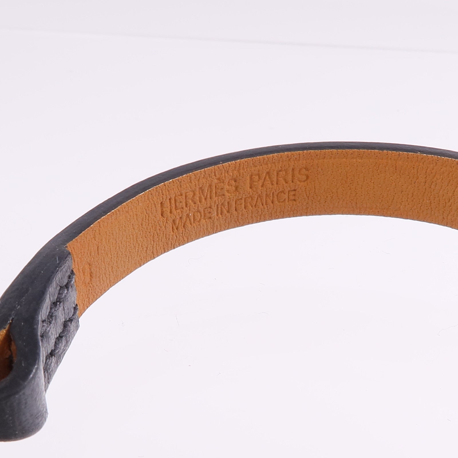 HERMES 【激減優惠】Swift皮革Rivale Mini Bracelet銀扣手鏈Noir