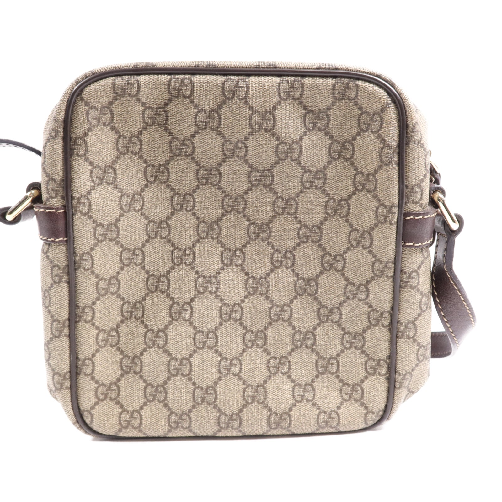GUCCI 塗層帆布Shoulder Bag金扣肩背袋
