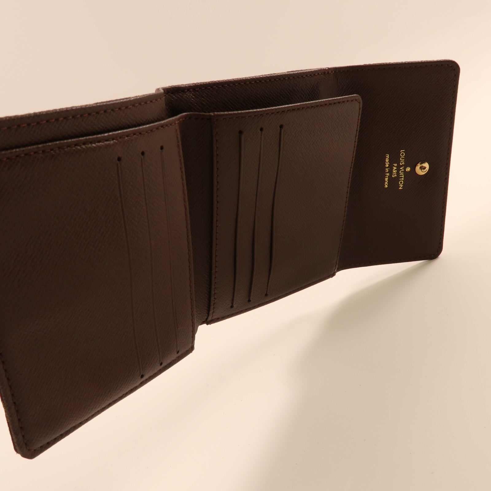 LOUIS VUITTON 帆布Wallet金扣錢包啡色