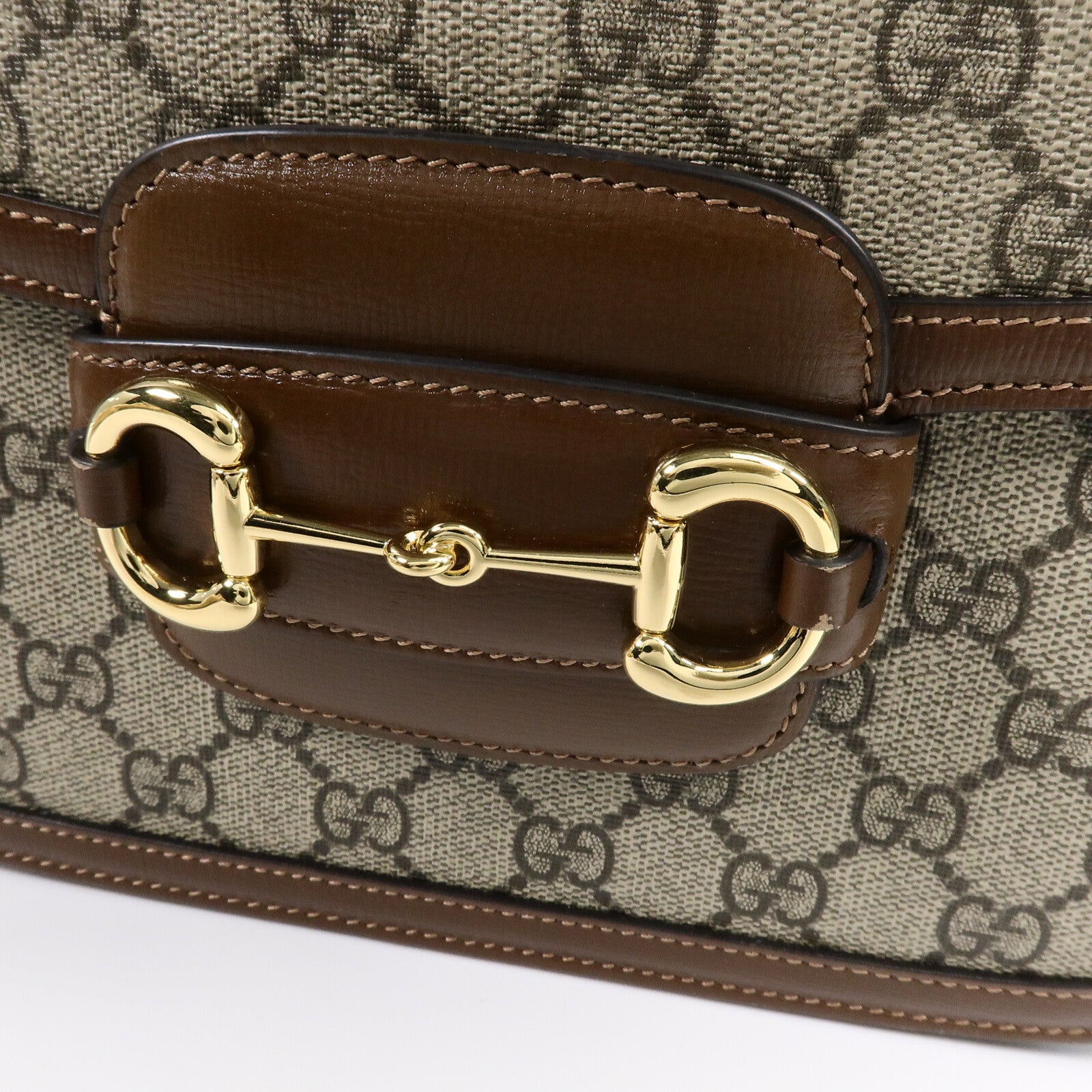GUCCI 塗層帆布Horsebit 1955 MM肩背袋