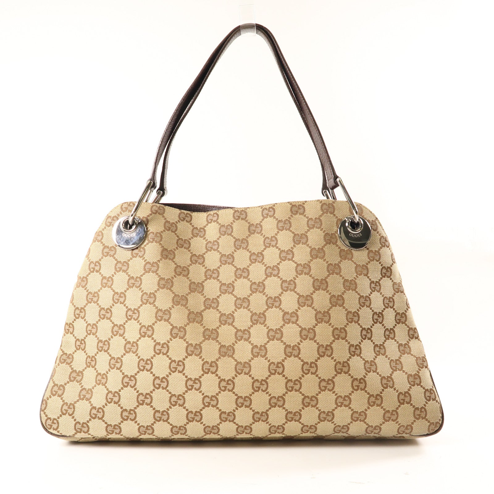 GUCCI 帆布Shoulder Bag肩背袋棕色