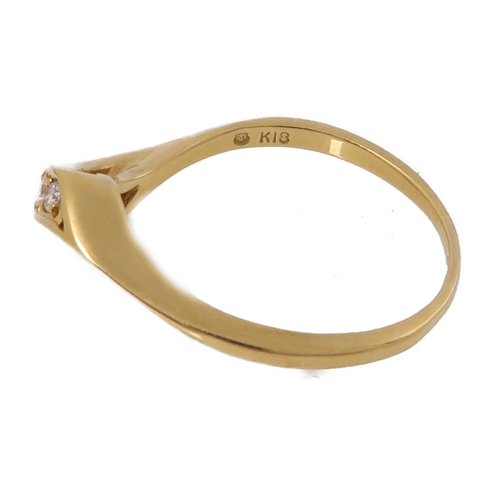 MIKIMOTO PT900鉑金/18K黃金Diamond Rings 0.09ct/0.09ct鑽石戒指US#6