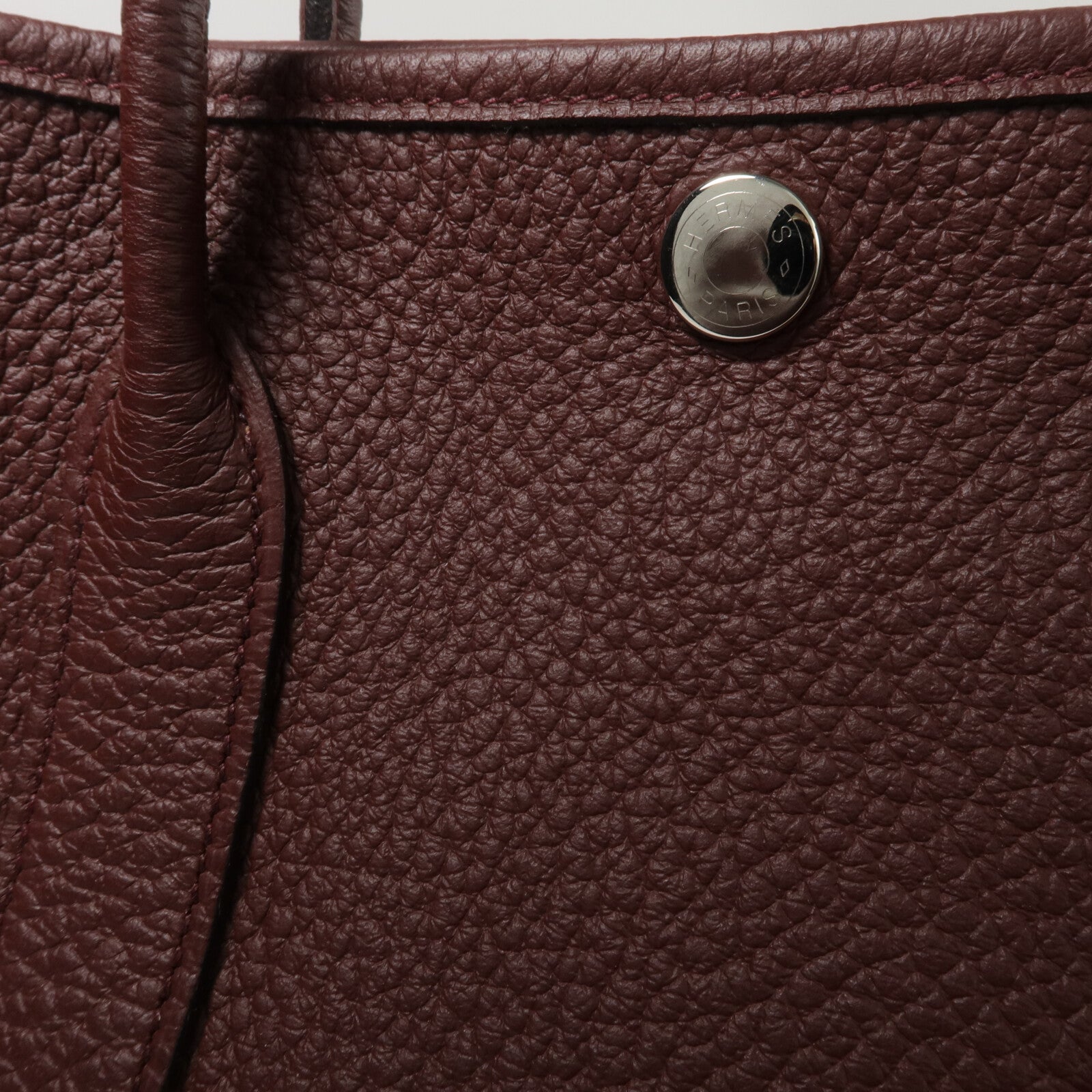 HERMES Country皮革Garden Party TPM手挽袋Bordeaux
