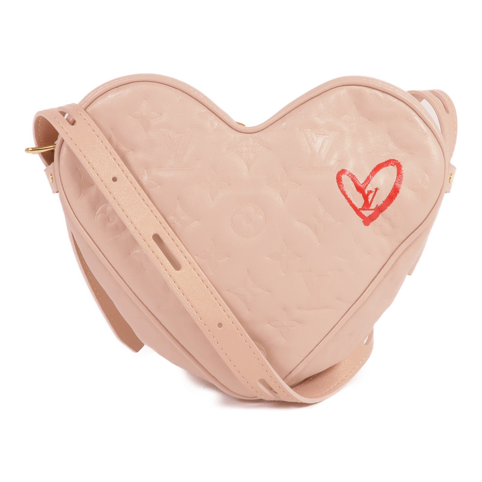 LOUIS VUITTON 羊皮皮革Sac Coeur Fall in Love Heart Box金扣肩背袋
