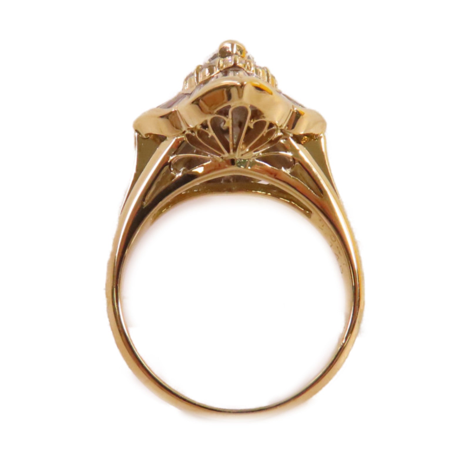 JEWELRY 18K黃金/0.47ct鑽石/1.46ct鑽石Diamond Ring戒指US#6