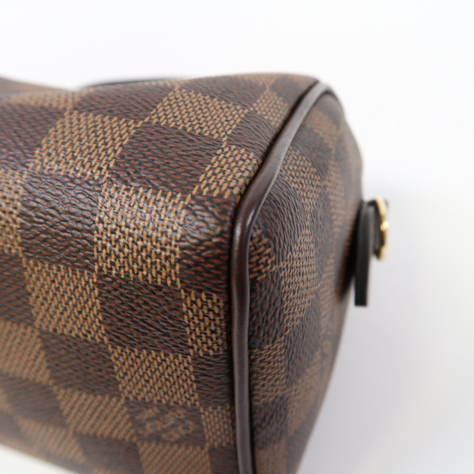 LOUIS VUITTON Damier Ebene Speedy 20金扣手挽肩背兩用袋啡色