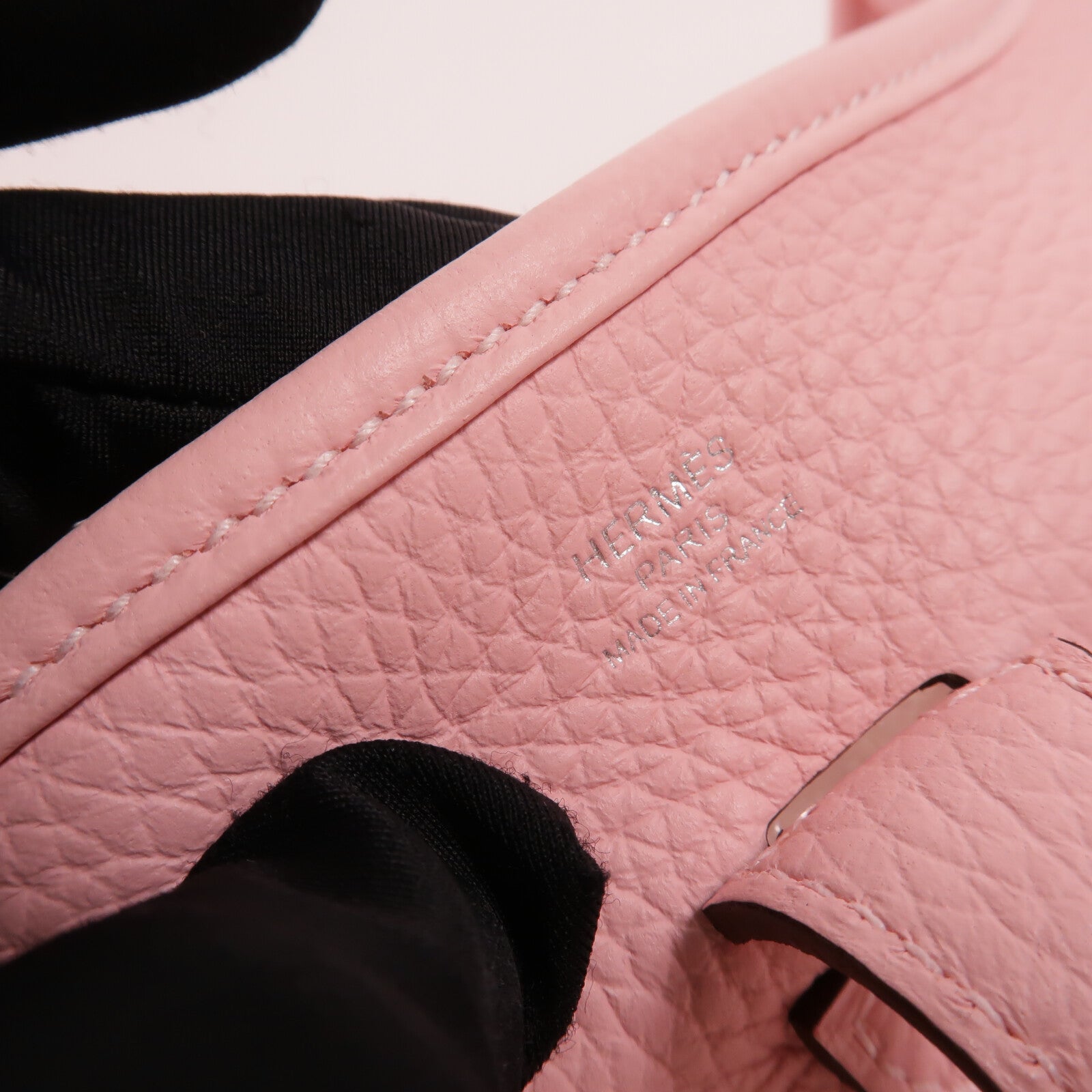 HERMES Clemence皮革Evelyne 23肩背袋Rose Sakura