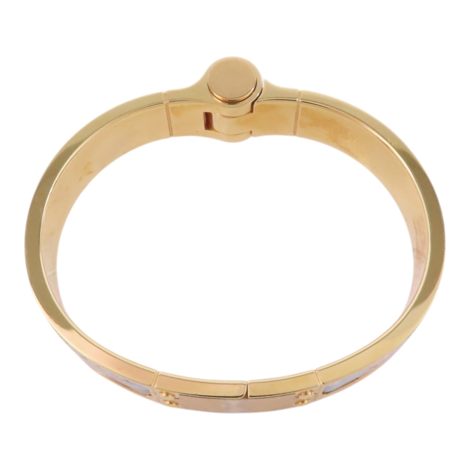 HERMES 金屬/琺瑯Hinged Bracelet金扣手鐲