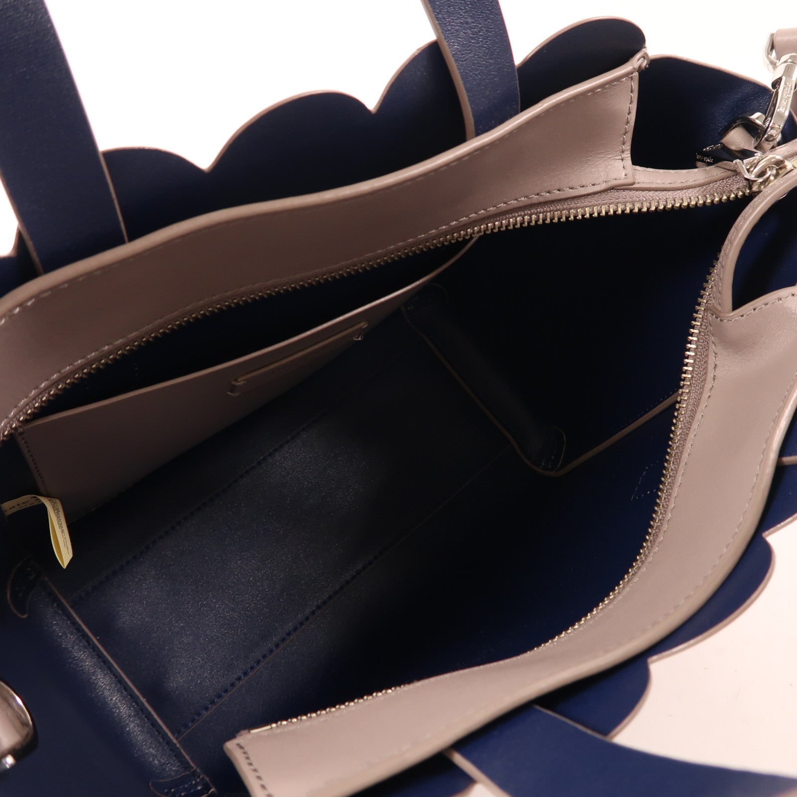 Kate Spade SHW 2 Way Shoulder Bag Handbag Calfskin Leather Grey Gray