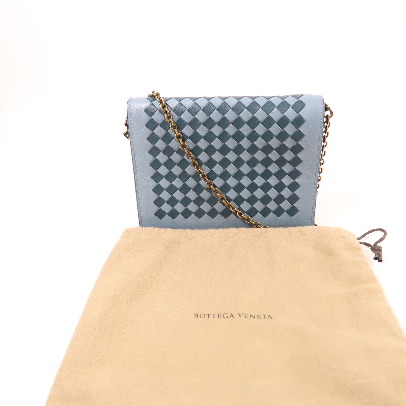 BOTTEGA VENETA 【激減優惠】羊皮皮革Shoulder Bag金扣肩背袋