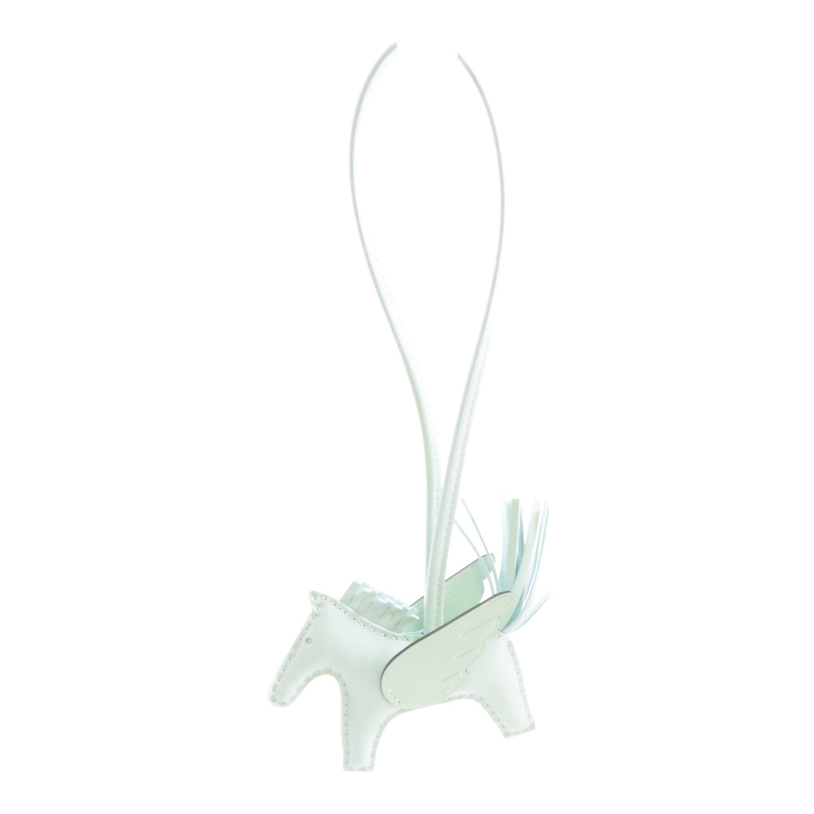 HERMES Swift皮革Rodeo Pegase PM掛飾淺綠色