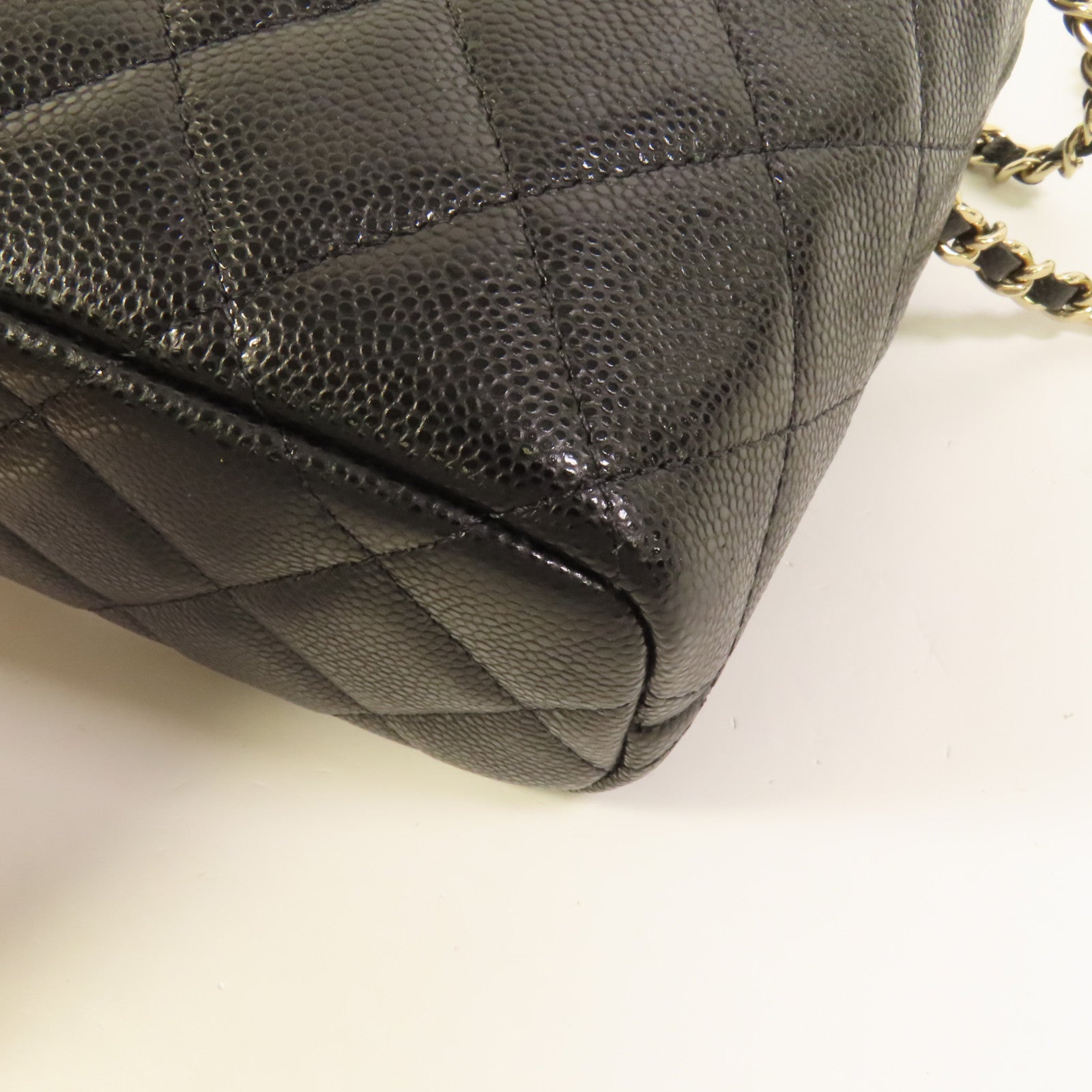 CHANEL 牛皮皮革Hobo Bag金扣手挽肩背兩用袋