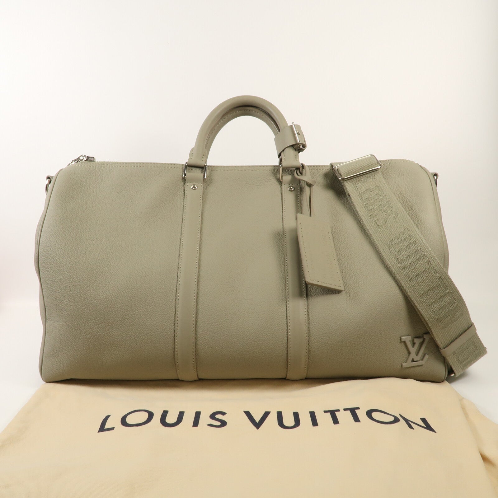 LOUIS VUITTON Aerogram Keepall Bandouliere 50銀扣手挽肩背兩用袋