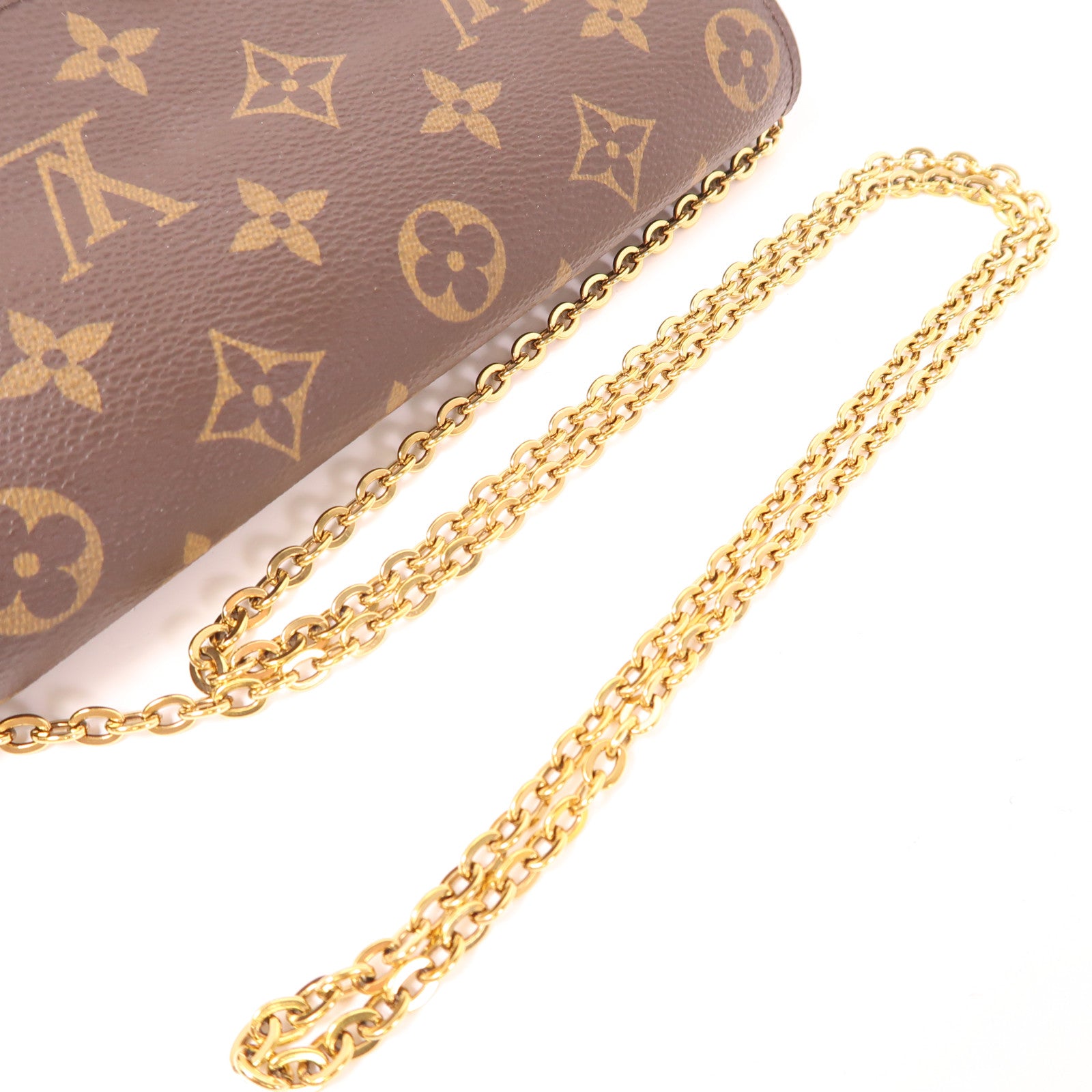 LOUIS VUITTON LV GHW Portefeuille Flore Chain Shoulder Bag M69578 Monogram Brown