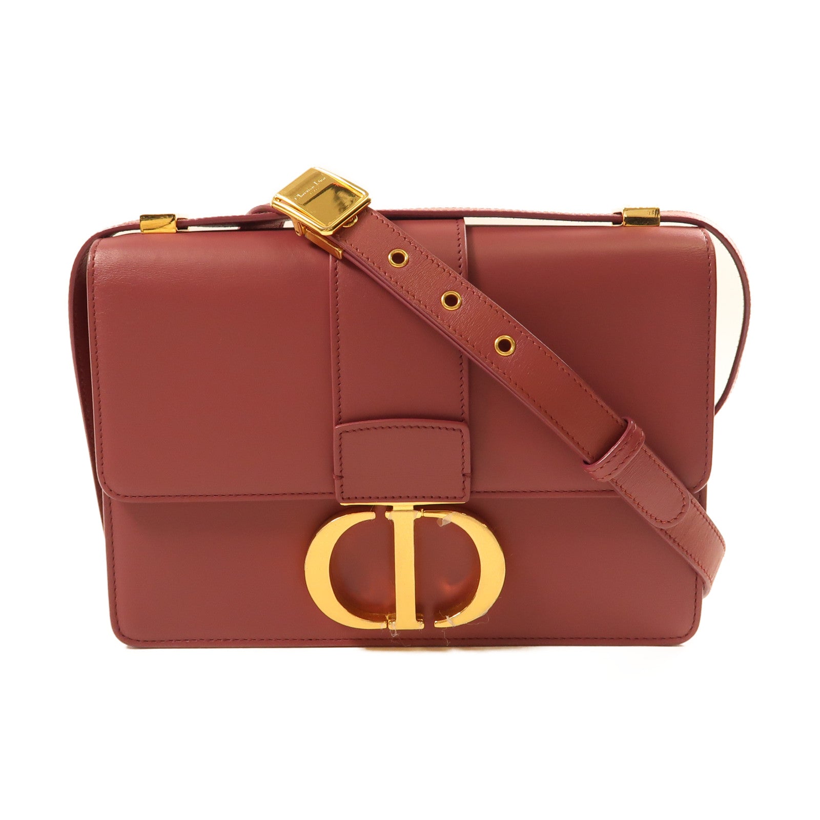 Dior 【激減優惠】牛皮皮革30 Montaigne金扣肩背袋紅色