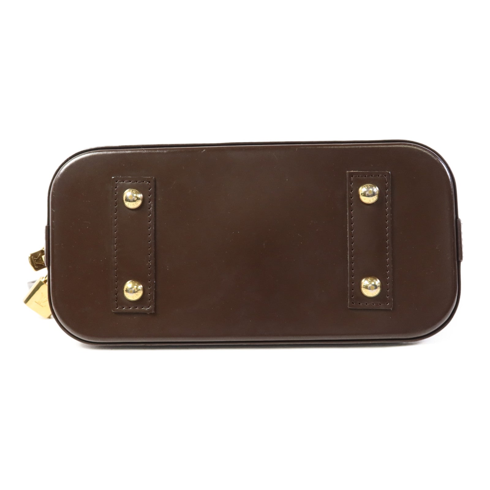 LOUIS VUITTON Damier Alma BB金扣手挽肩背兩用袋棕色