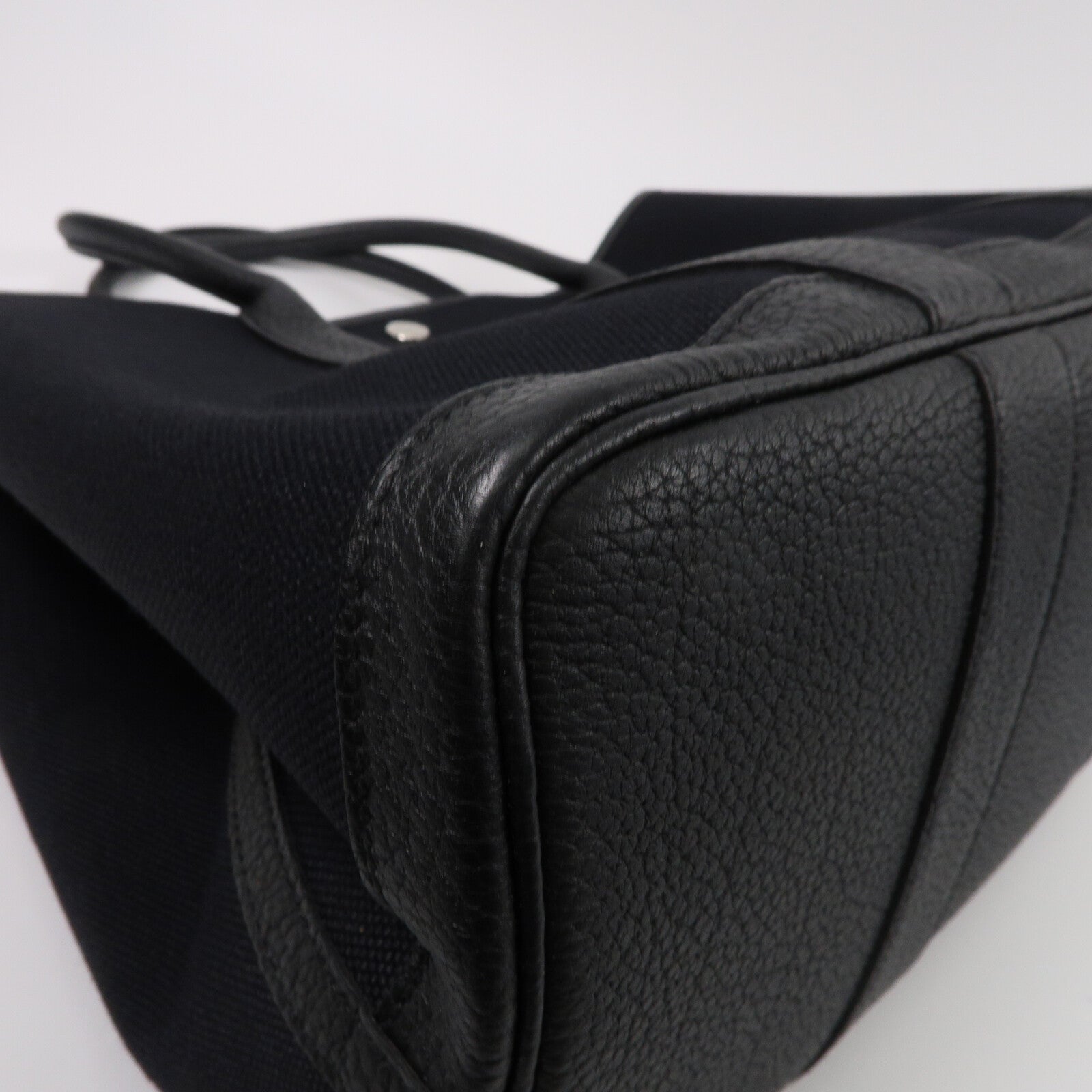 HERMES 帆布Garden Party PM手挽袋Noir