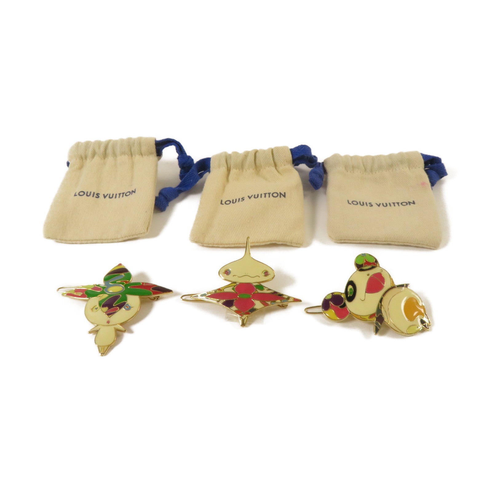 LOUIS VUITTON 【激減優惠】金屬Takashi Murakami Hair Pin Set髮夾套裝彩色