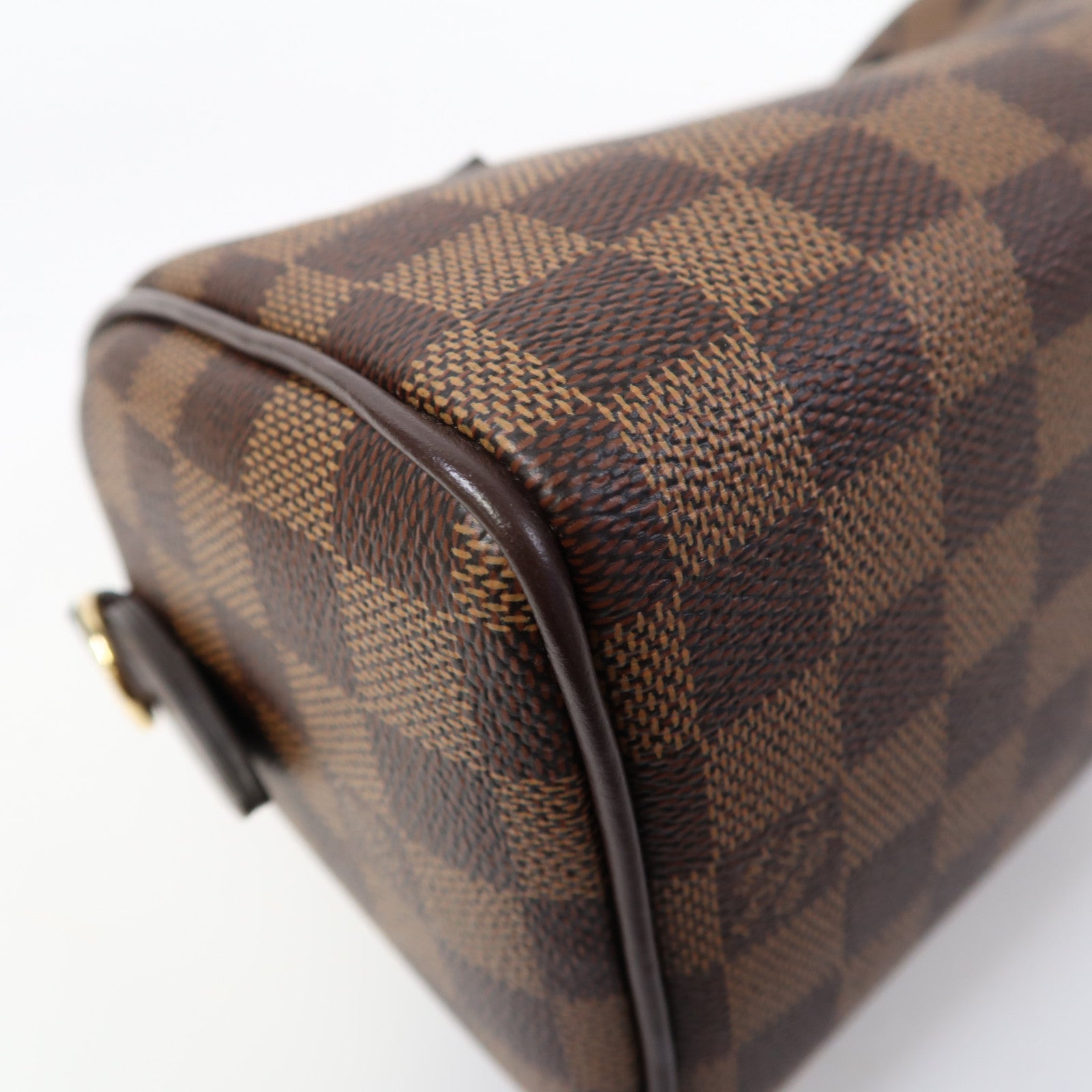 LOUIS VUITTON Damier Ebene Speedy 20金扣手挽肩背兩用袋啡色
