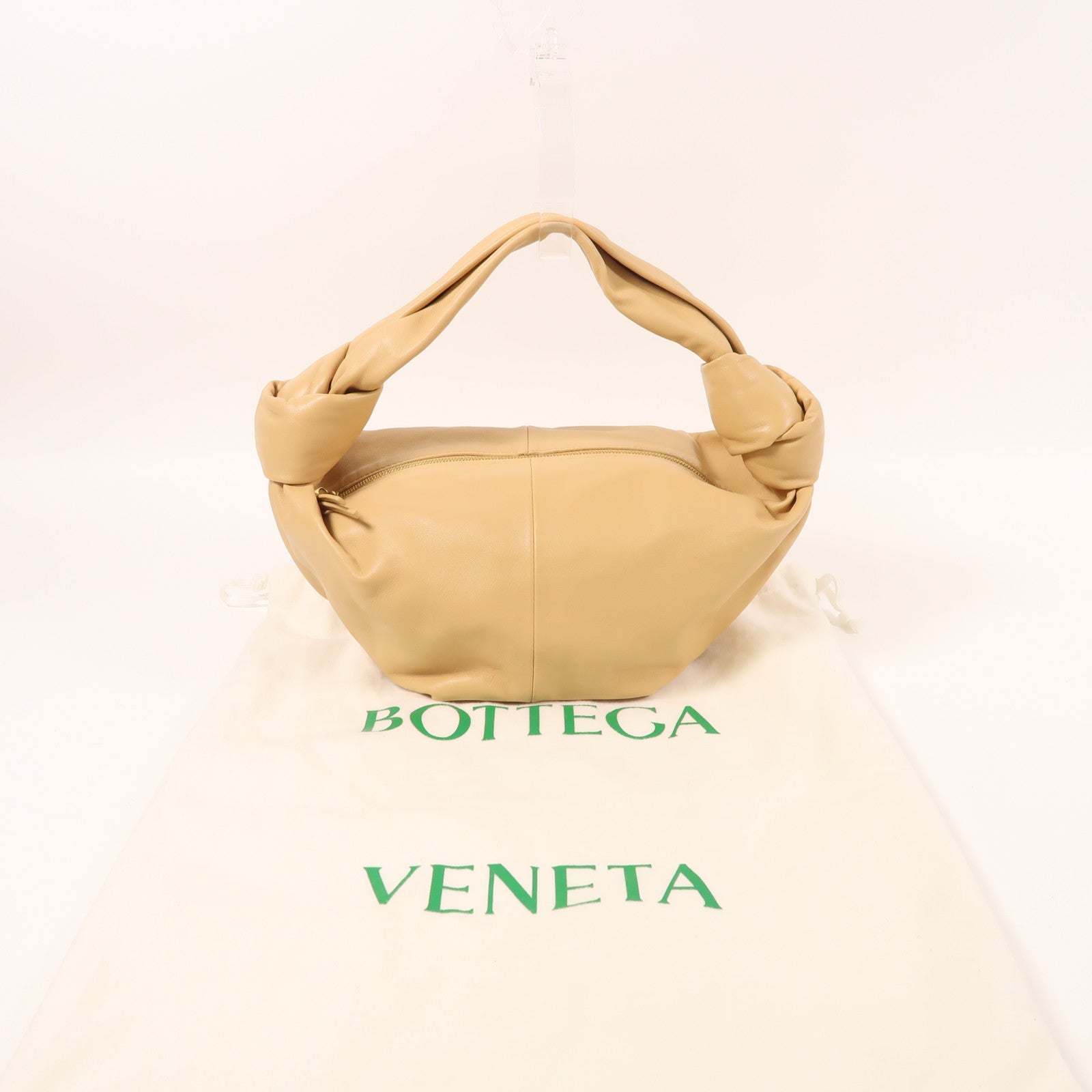 BOTTEGA VENETA 【激減優惠】羊皮皮革Mini Double Knot金扣手挽袋