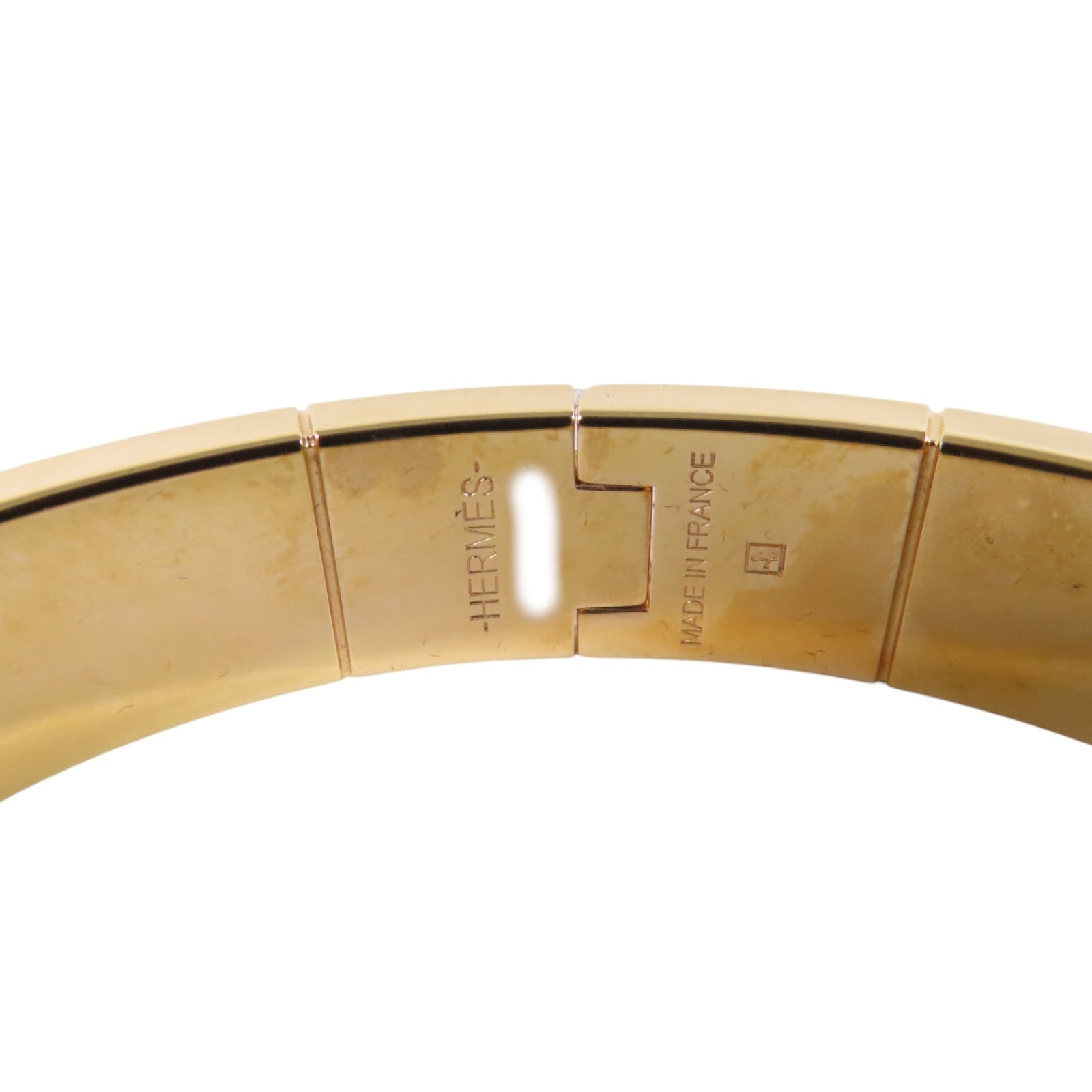 HERMES 金屬/琺瑯Hinged Bracelet金扣手鐲