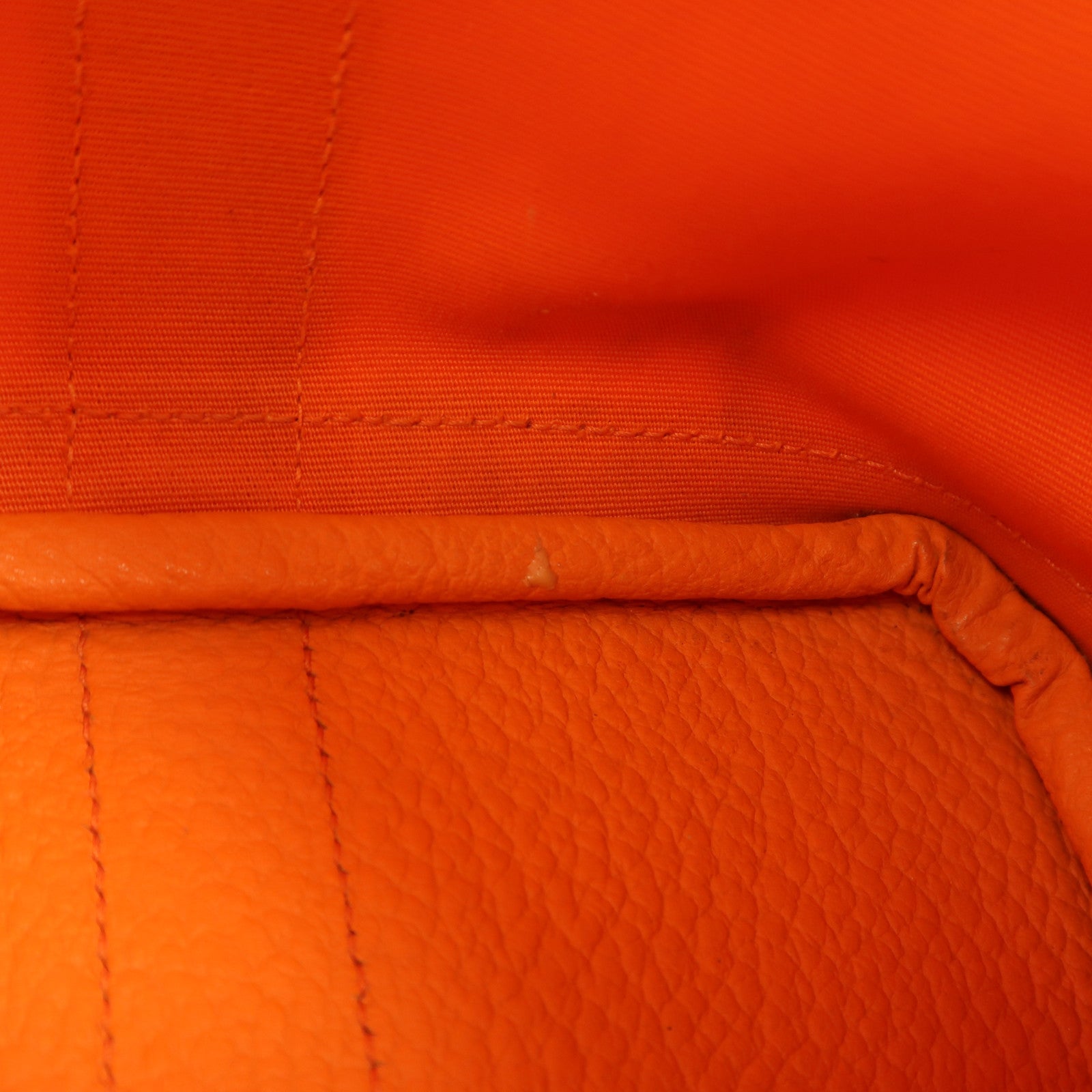 HERMES 帆布Garden Party TPM銀扣手挽袋Orange