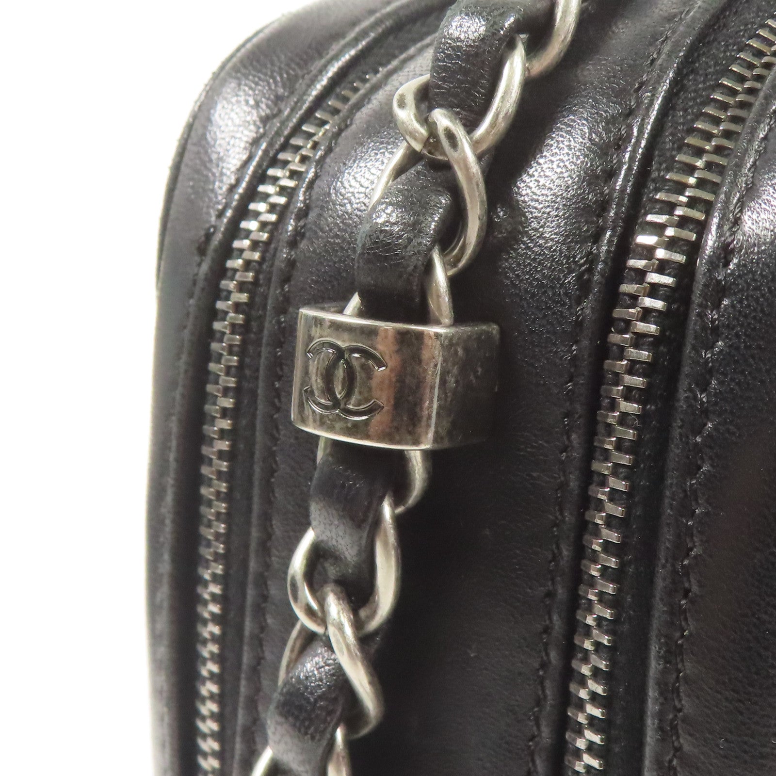 CHANEL 牛皮皮革Shoulder Bag鏈帶肩背袋