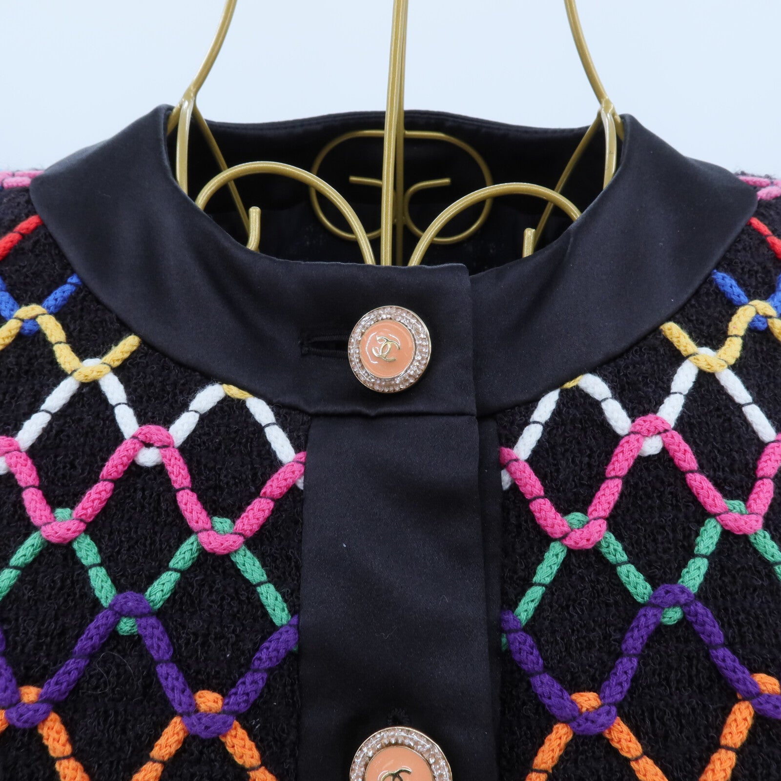 CHANEL Cotton/Silk Collarless jacket外套