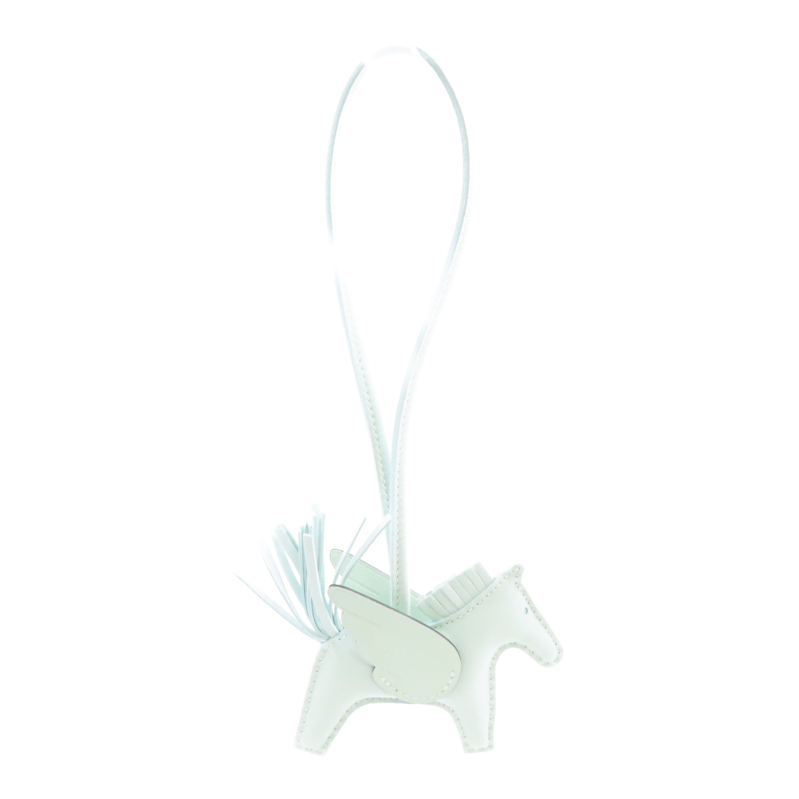 HERMES Swift皮革Rodeo Pegase PM掛飾淺綠色