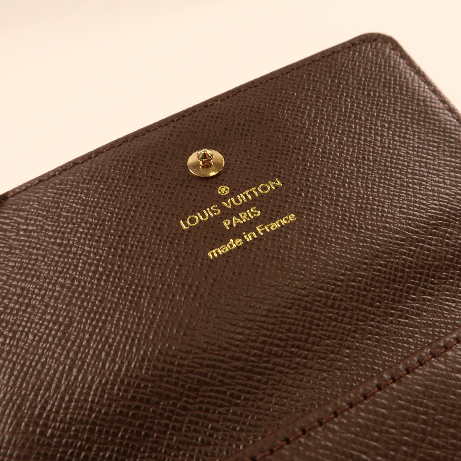 LOUIS VUITTON 帆布Wallet金扣錢包啡色