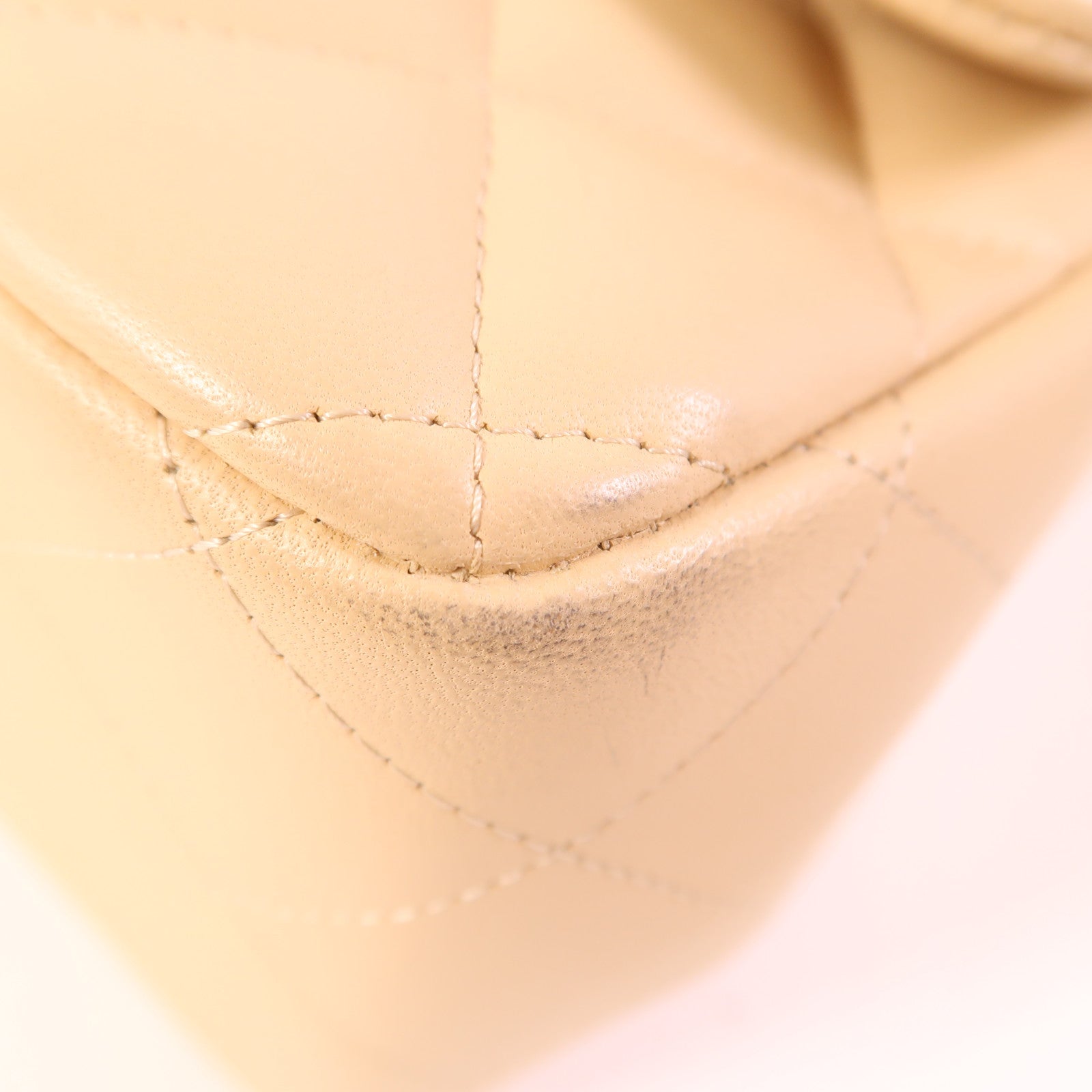 CHANEL 羊皮皮革Large Classic銀扣鏈帶肩背袋