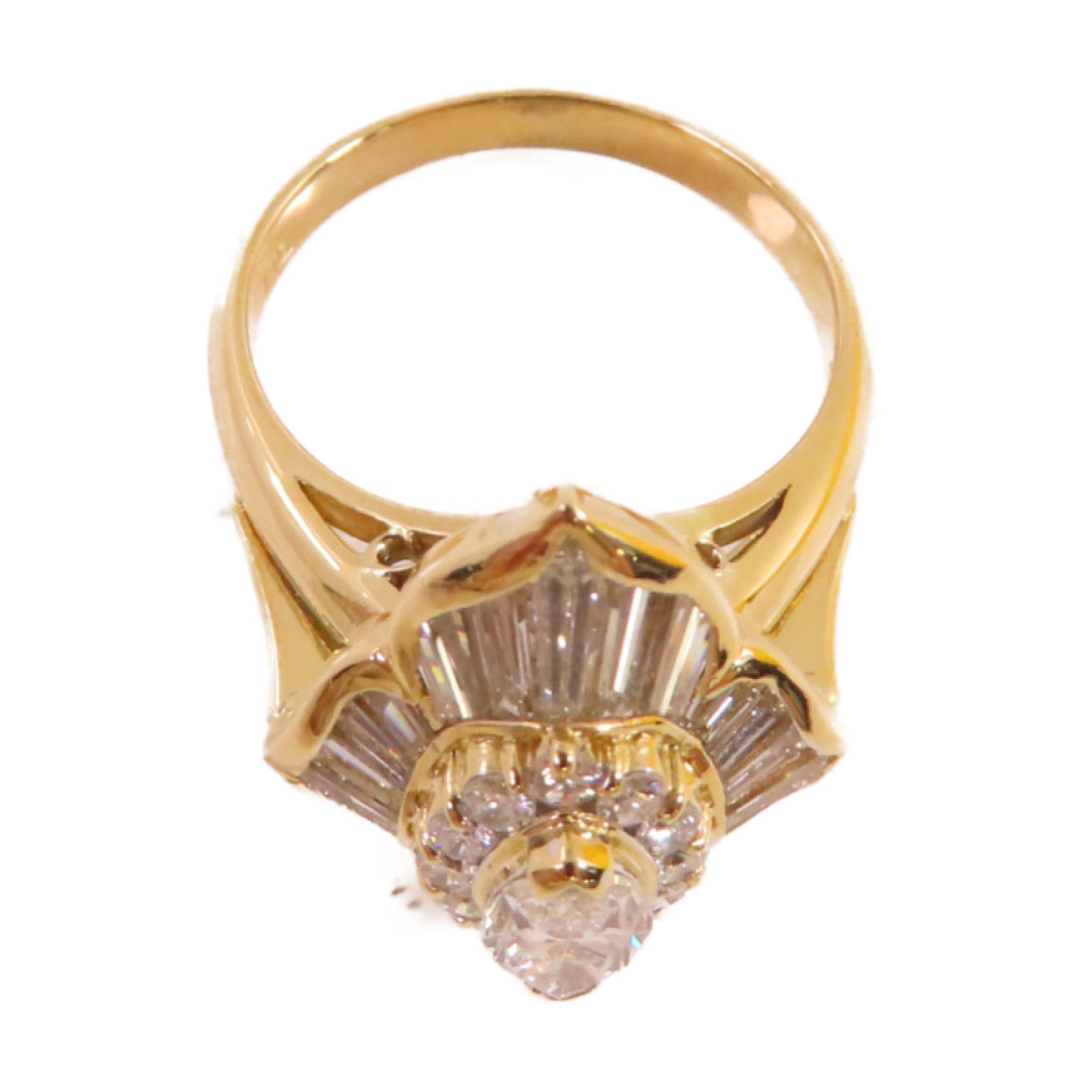 JEWELRY 18K黃金/0.47ct鑽石/1.46ct鑽石Diamond Ring戒指US#6