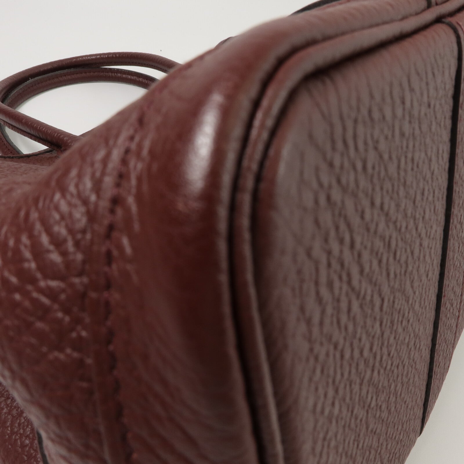 HERMES Country皮革Garden Party TPM手挽袋Bordeaux