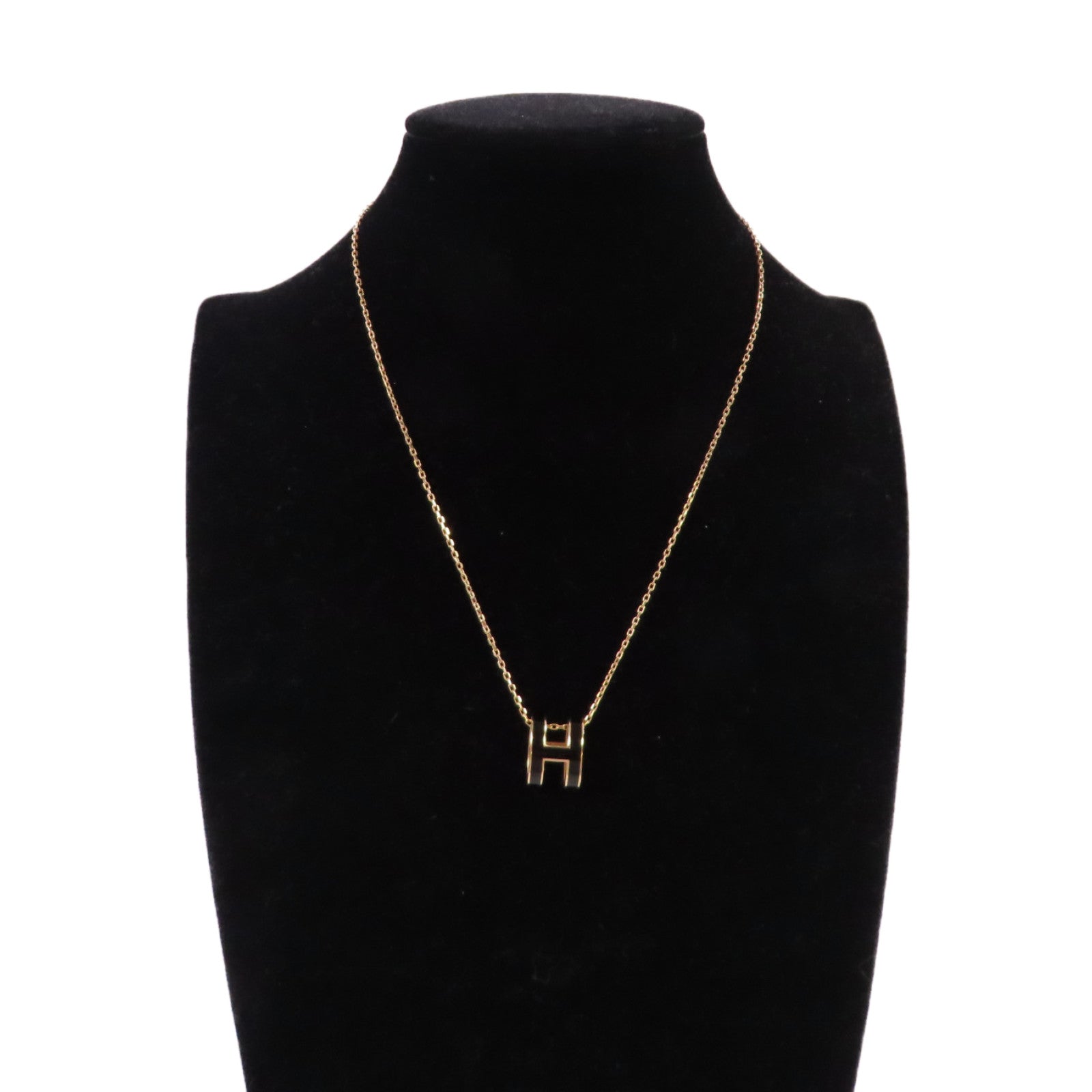 HERMES 金屬/琺瑯Pop H Necklace項鏈黑色