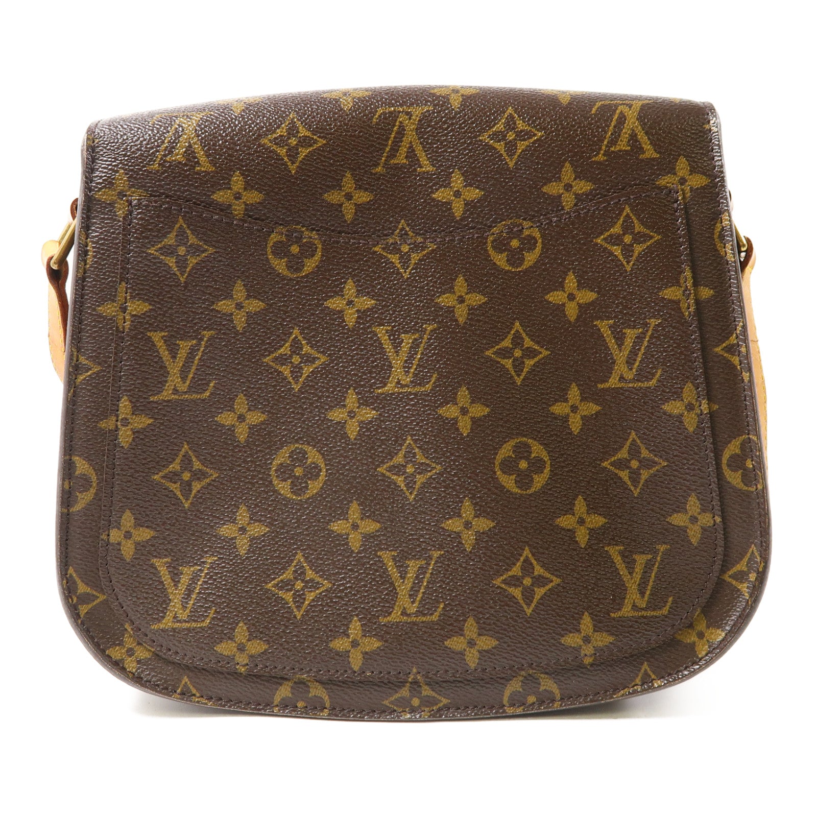 LOUIS VUITTON 【激減優惠】Monogram Saint Cloud GM金扣肩背袋啡色